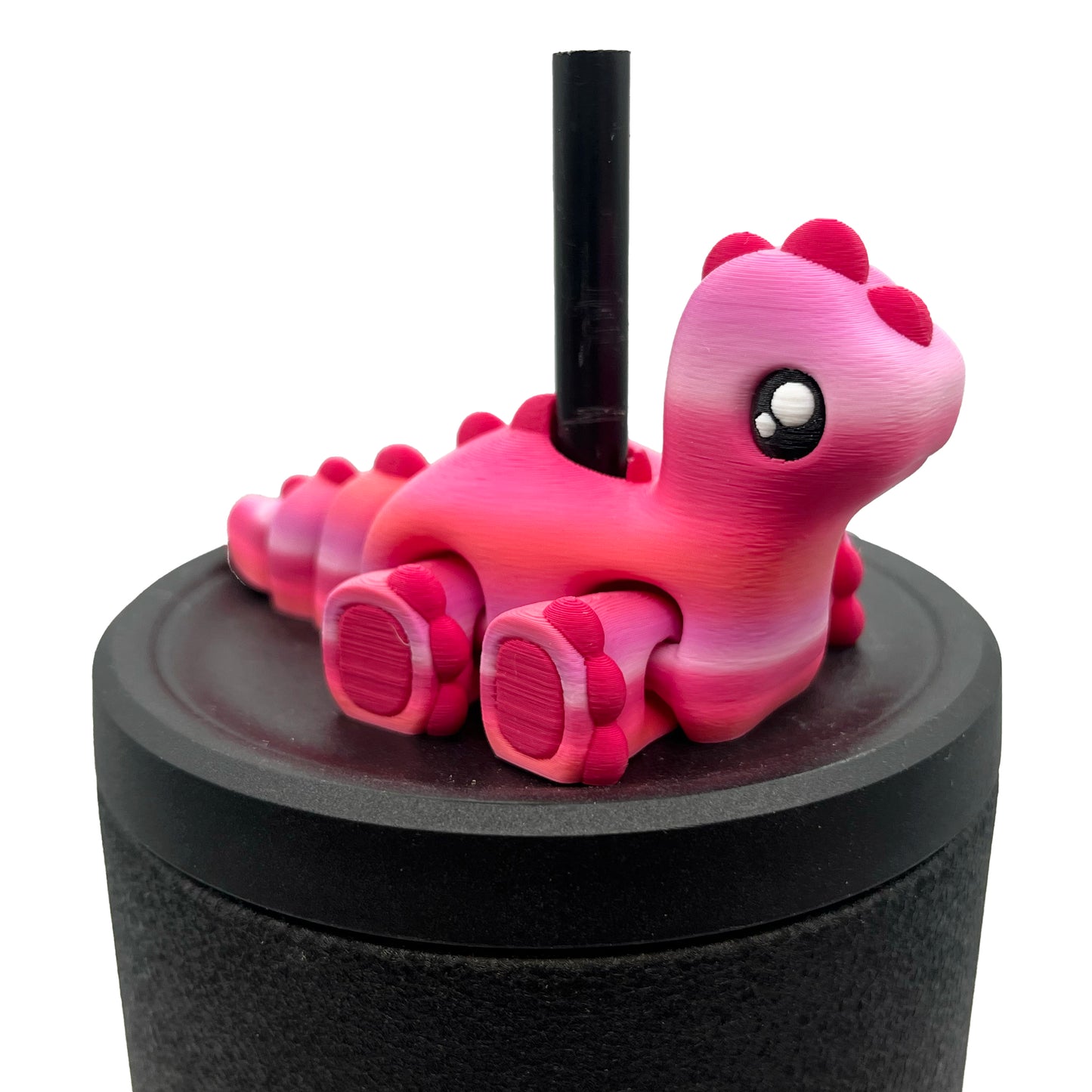 Dino Sip Sidekicks – 3D Printed Dinosaur Straw Toppers for Tumblers | Cute Prehistoric Straw Buddy Accessories