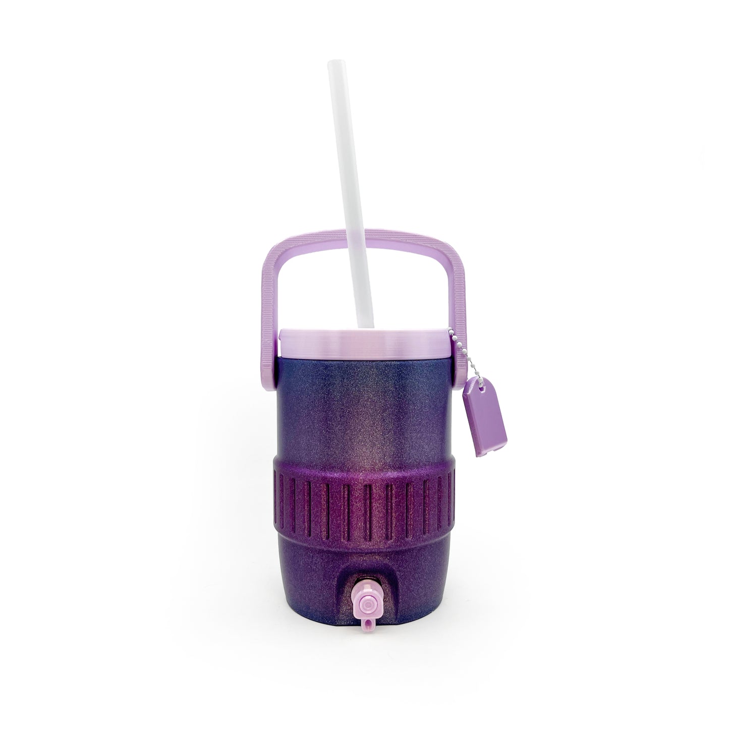 Mini Cooler Can Cozy with Lid, Straw + Pull Tab Opener