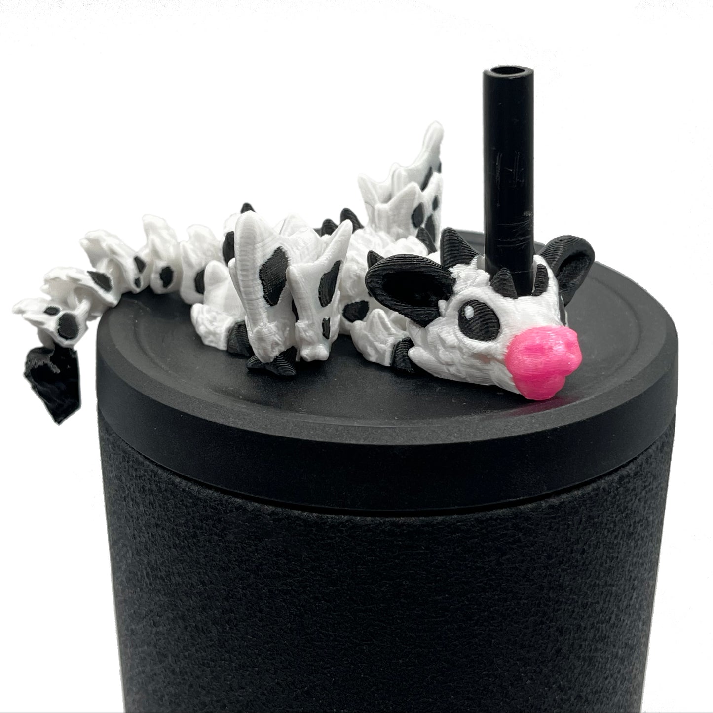 Baby Dragon Sip Sidekicks – 3D Printed Dragon Straw Topper for Tumblers | Fantasy Straw Buddy Accessory