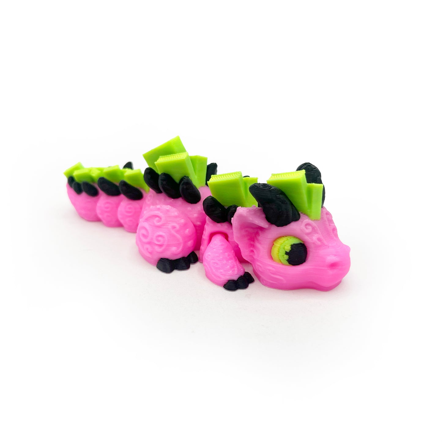 Book Dragon Desk Pals – Articulated 3D Printed Dragon Fidget Toy & Cute Bookish Desk Decor