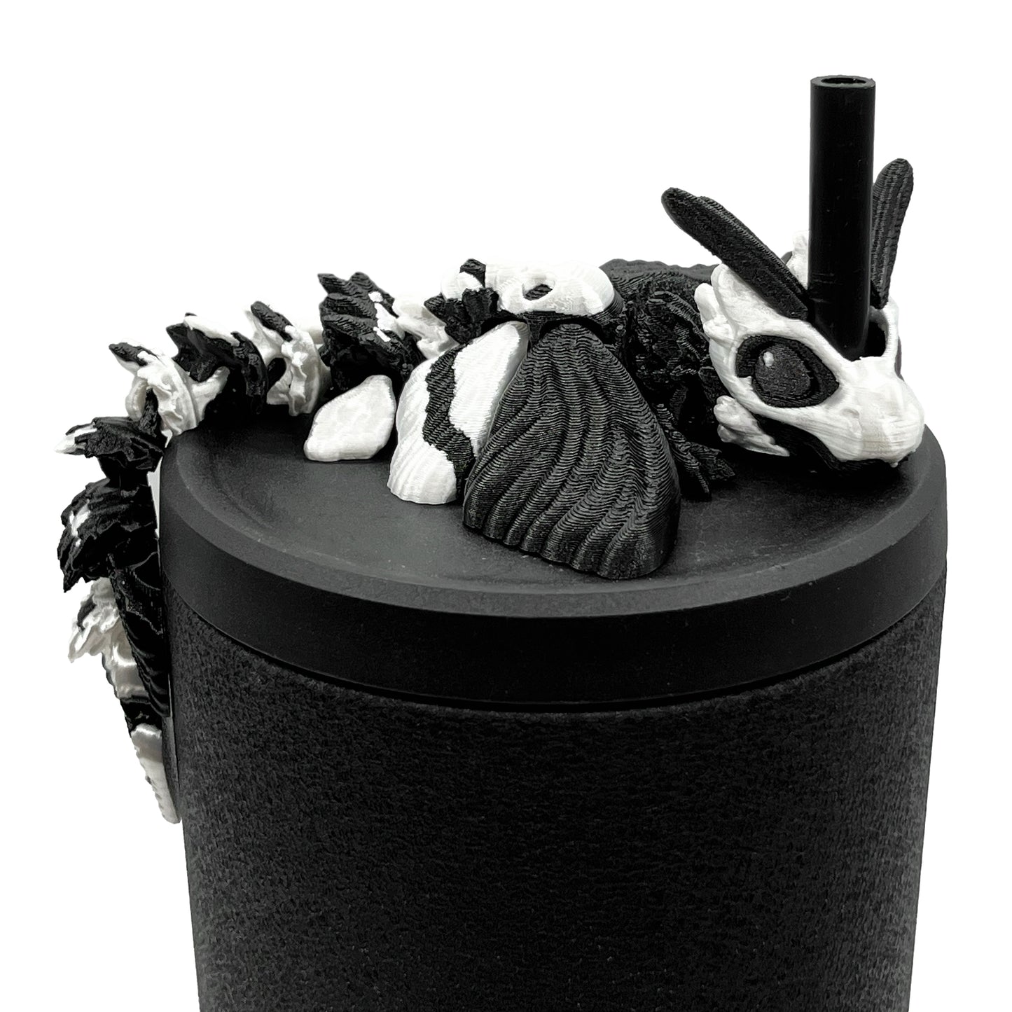 Baby Dragon Sip Sidekicks – 3D Printed Dragon Straw Topper for Tumblers | Fantasy Straw Buddy Accessory