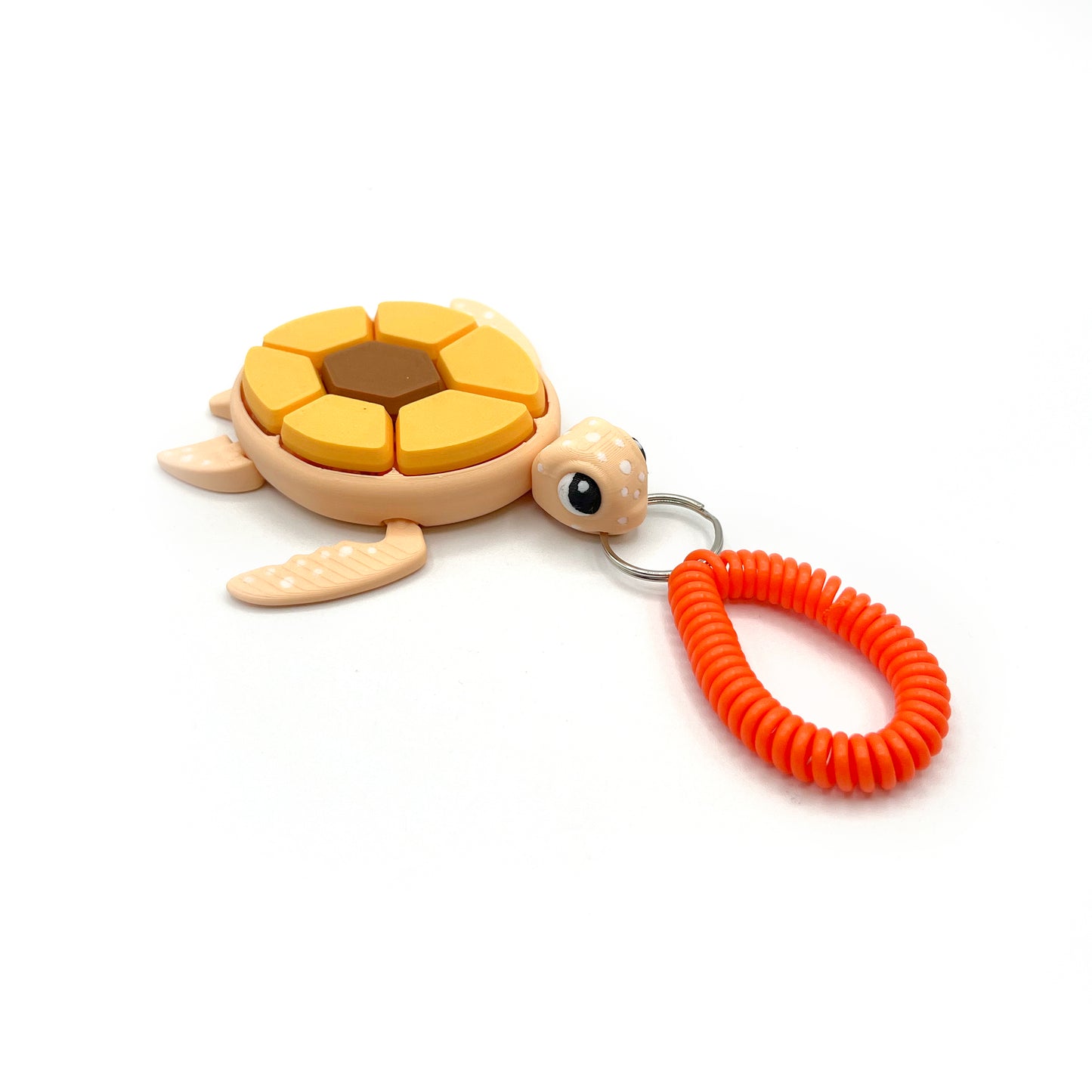 Turtle Fruit Clicker Keychain – 3D Printed Sensory Fidget Keychain | ADHD & Stress Relief Bag Charm