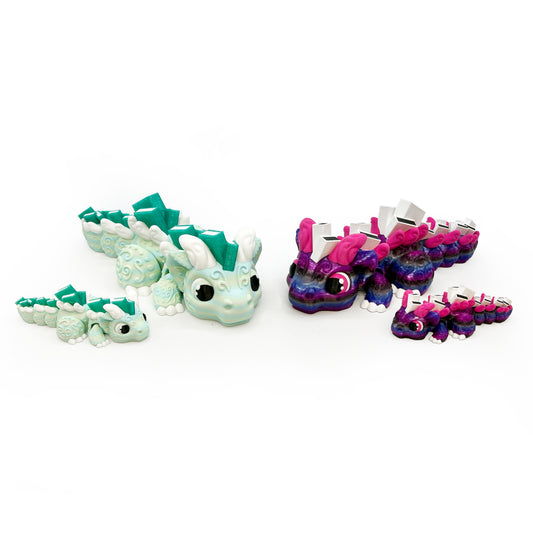 GIANT Book Dragons – Oversized 3D Printed Articulated Dragon | Large Bookish Shelf Decor Statement Piece