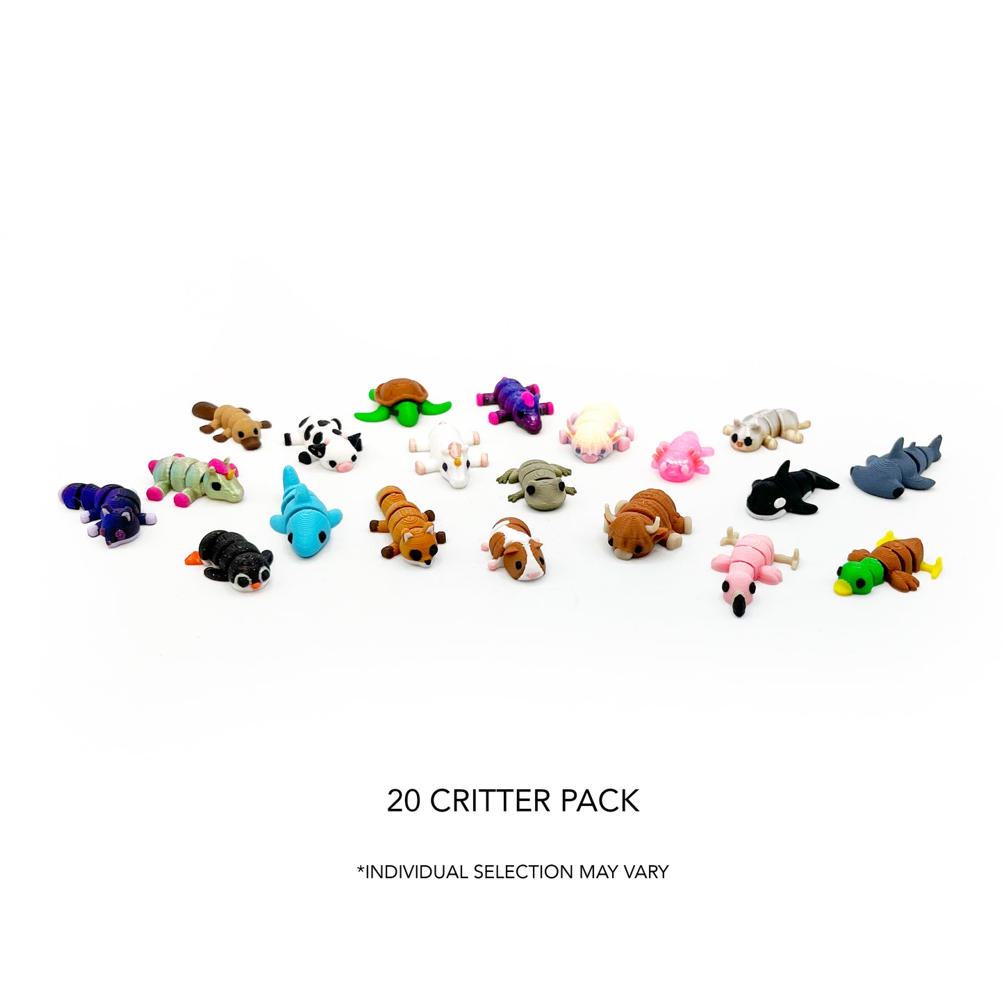 CRATE of Micro Critters – Hand-Picked 3D Printed Micro Collectibles | Cuddly Critter Mini Figures