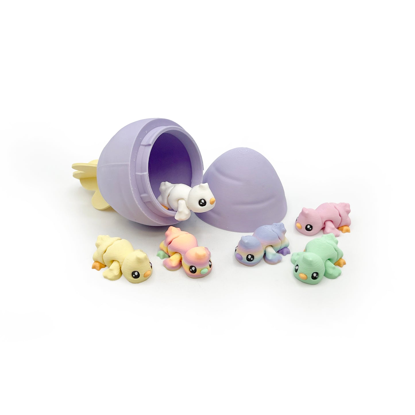Micro Chick Pack – Hand-Picked 3D Printed Easter Chick Figures with Carrot Egg | Cute Easter Basket Stuffer & Spring Collectible