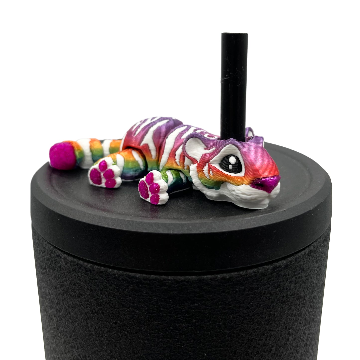 Cinema Cutie Sip Sidekicks – 3D Printed Straw Topper for Tumblers | Cute Movie Lover Straw Buddy