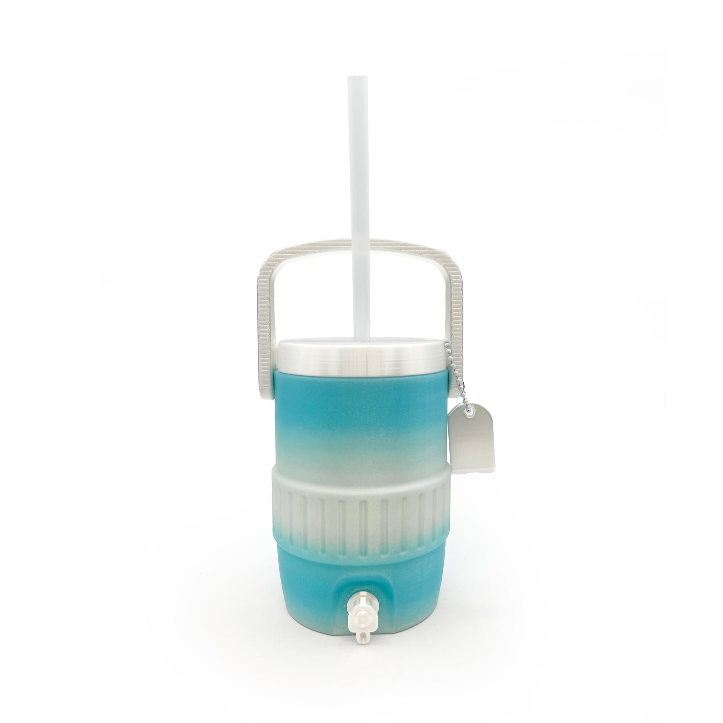 Mini Cooler Can Cozy with Lid, Straw + Pull Tab Opener