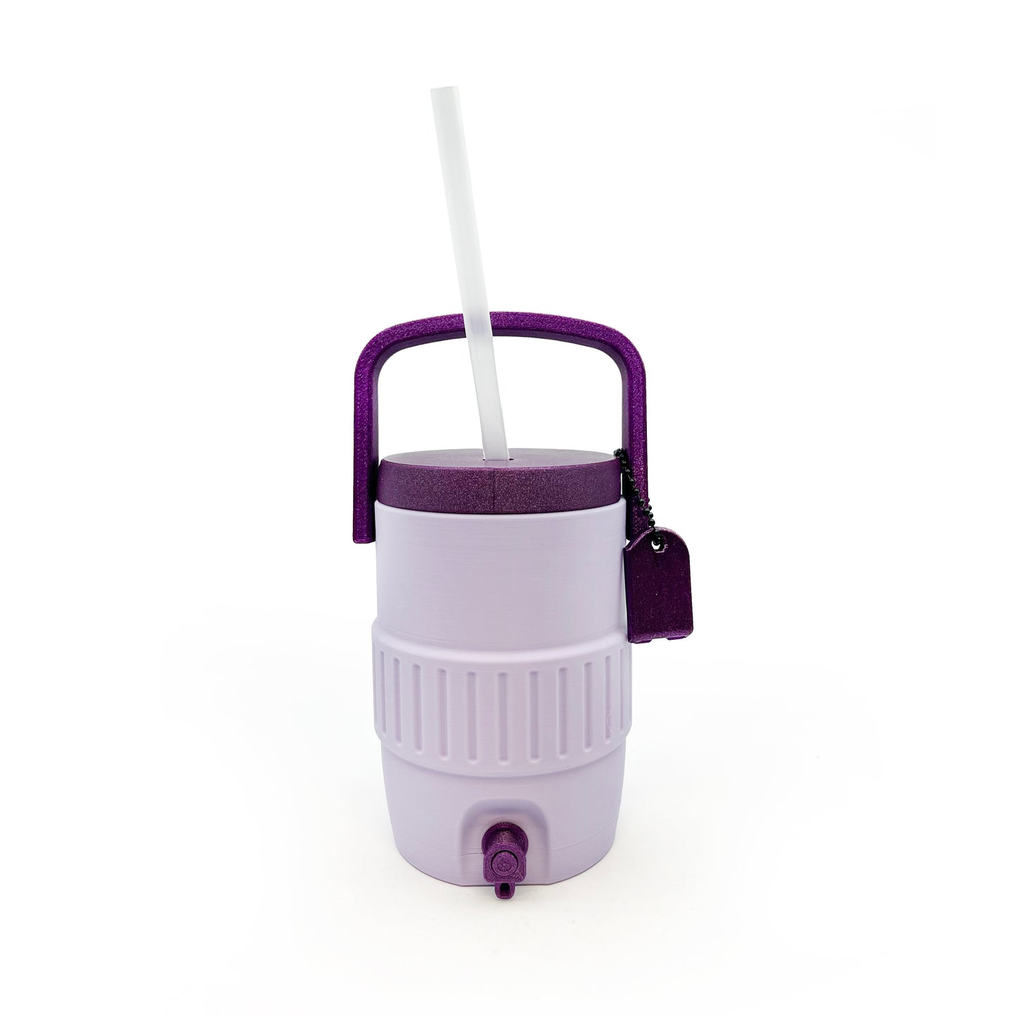 Mini Cooler Can Cozy with Lid, Straw + Pull Tab Opener