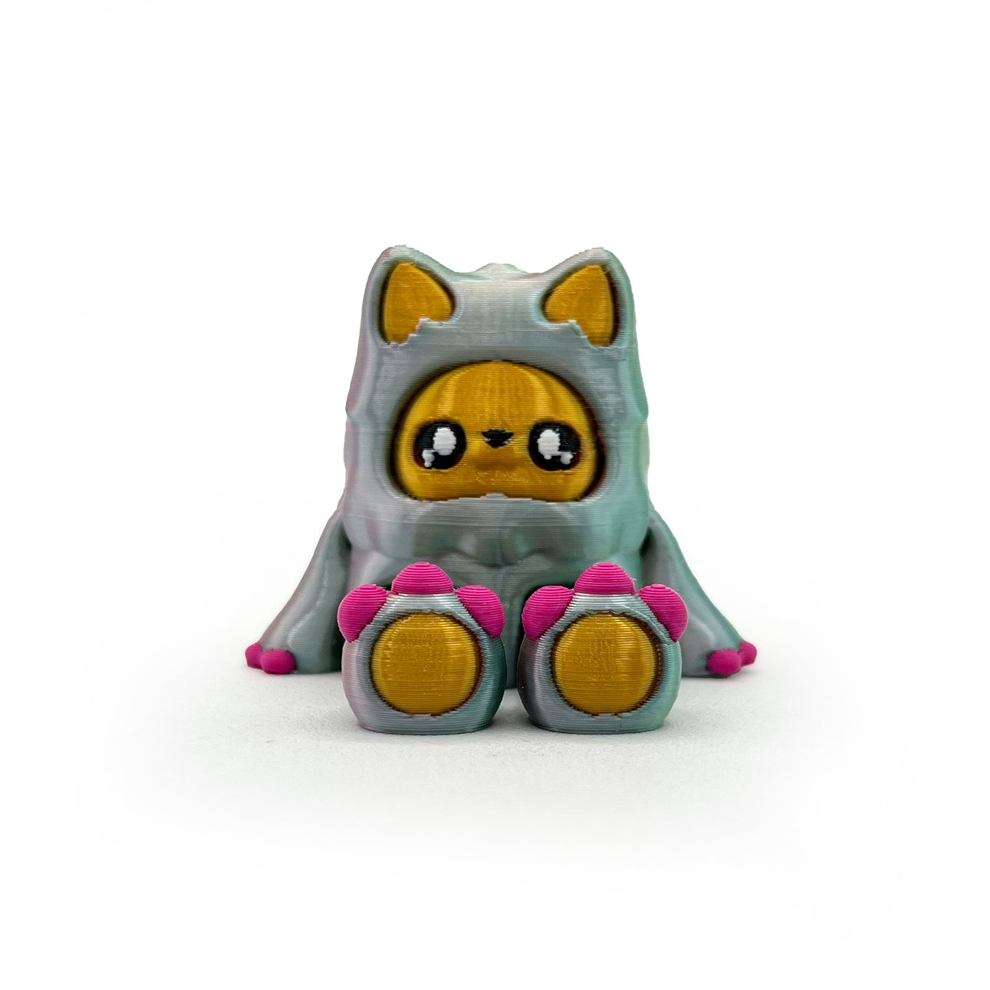MINI Mysterious Cryptid Desk Pal – Kittyfoot & Gillifoot Articulated 3D Printed Fidget Toy | Cute Mini Collectible