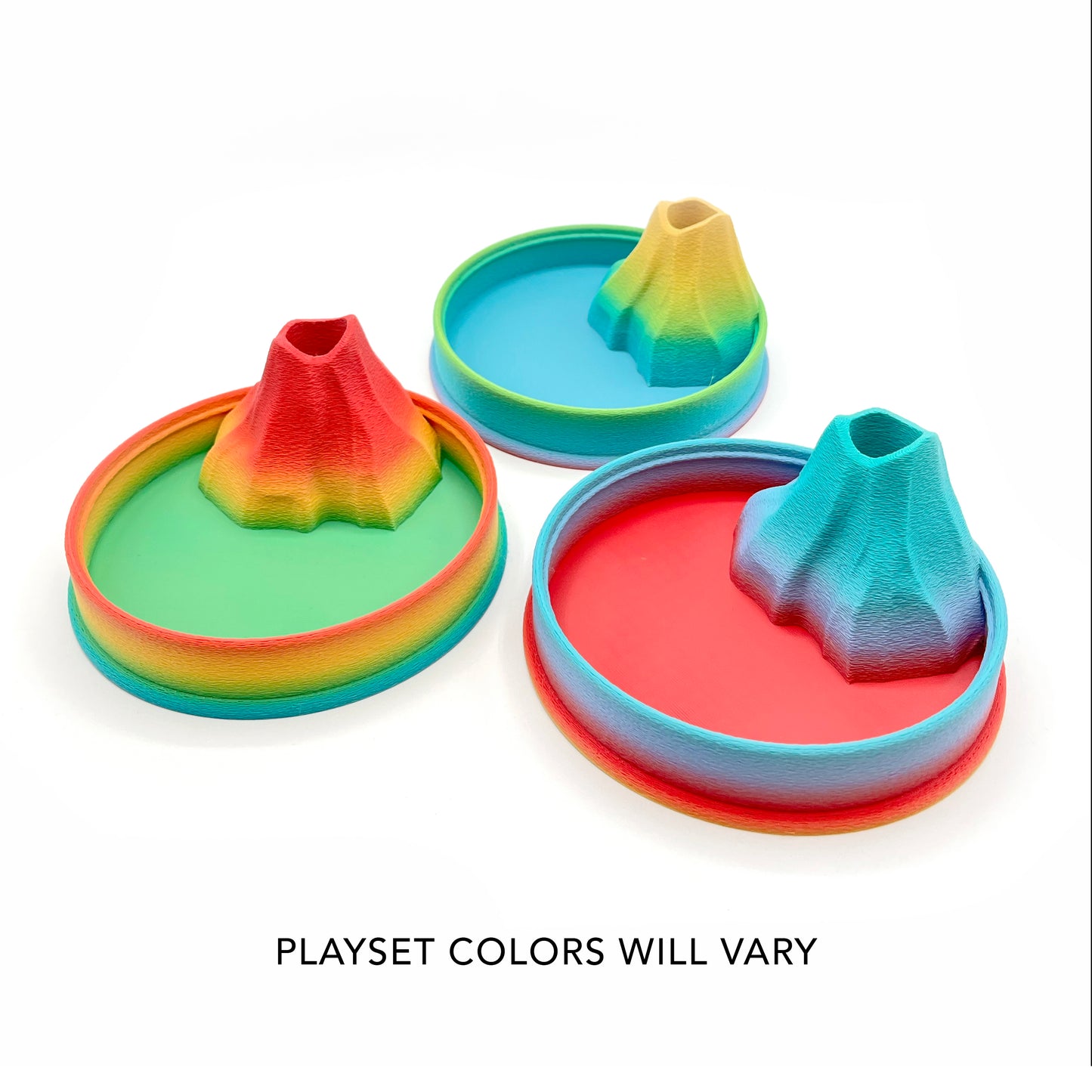 Dino Volcano Zen Garden – 3D Printed Dinosaur Play Set & Sensory Sand Desk Decor