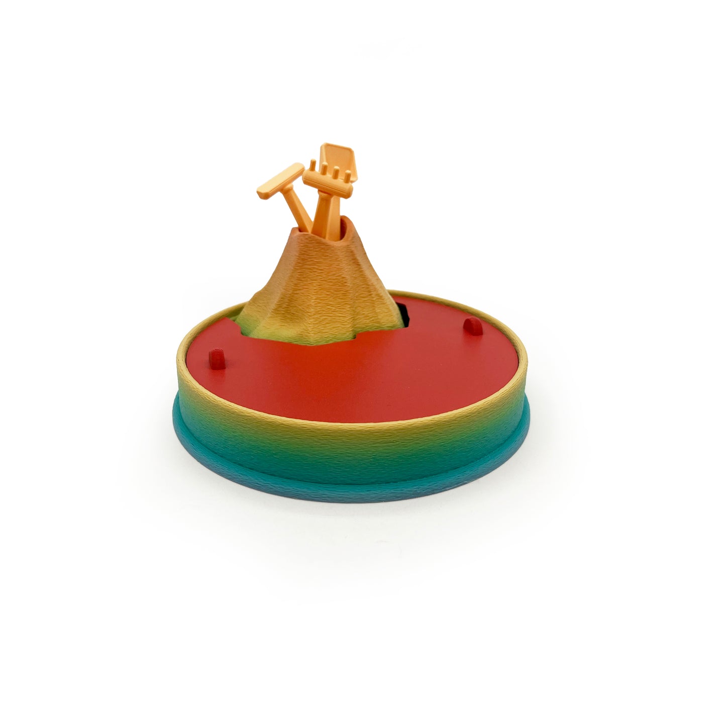 Dino Volcano Zen Garden – 3D Printed Dinosaur Play Set & Sensory Sand Desk Decor