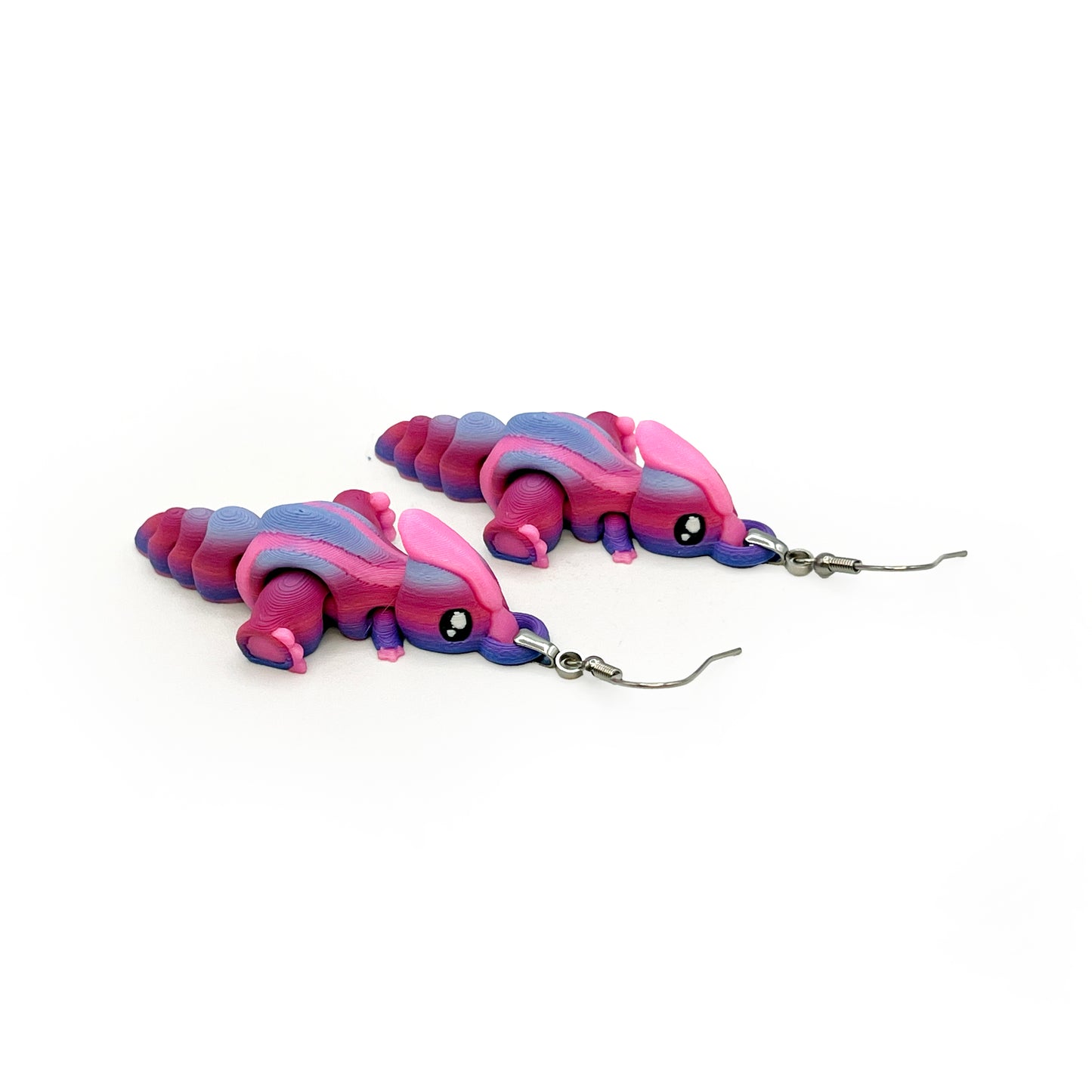 Tiny Dino Earrings – Lightweight 3D Printed Dinosaur Hook Earrings | Cute Hypoallergenic Prehistoric Jewelry