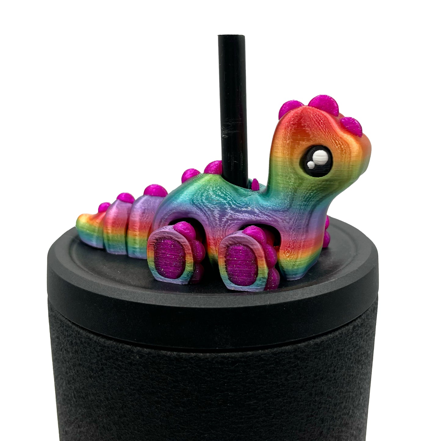Dino Sip Sidekicks – 3D Printed Dinosaur Straw Toppers for Tumblers | Cute Prehistoric Straw Buddy Accessories