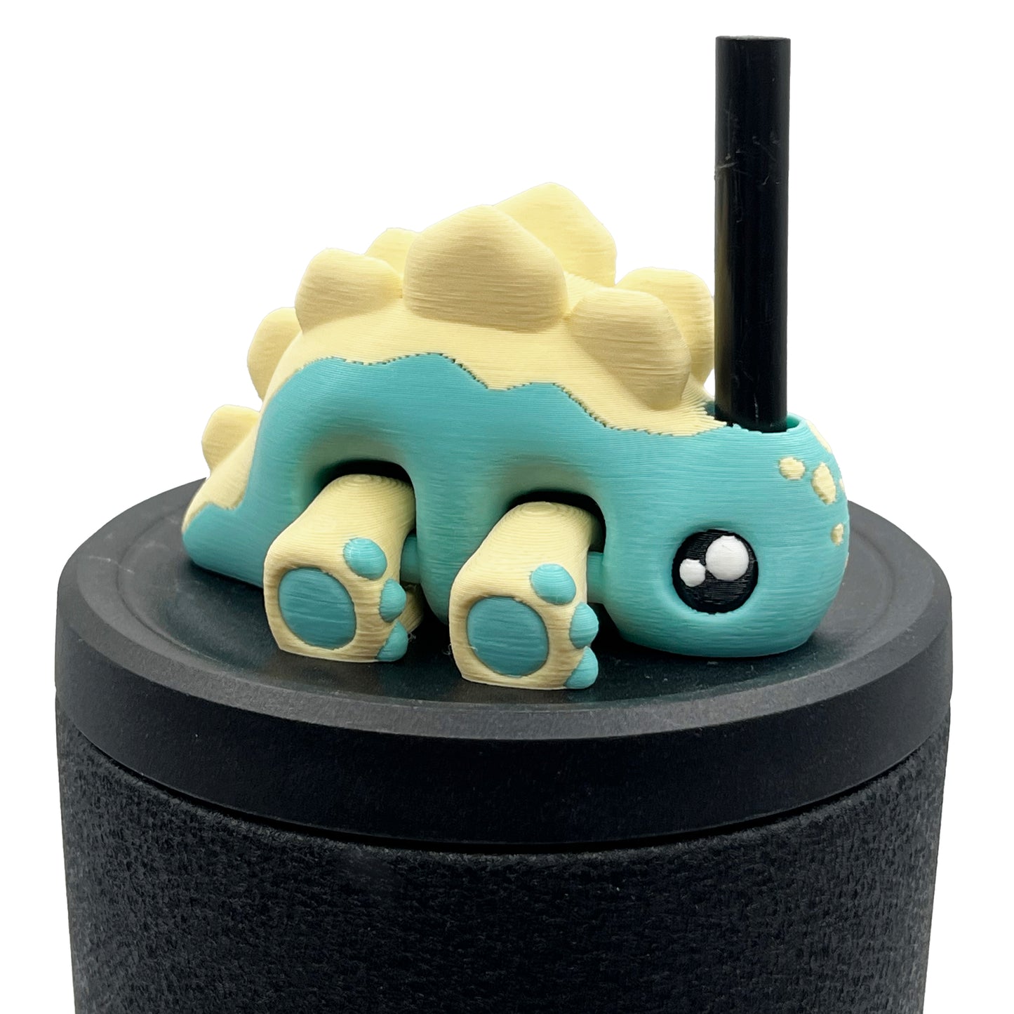 Dino Sip Sidekicks – 3D Printed Dinosaur Straw Toppers for Tumblers | Cute Prehistoric Straw Buddy Accessories