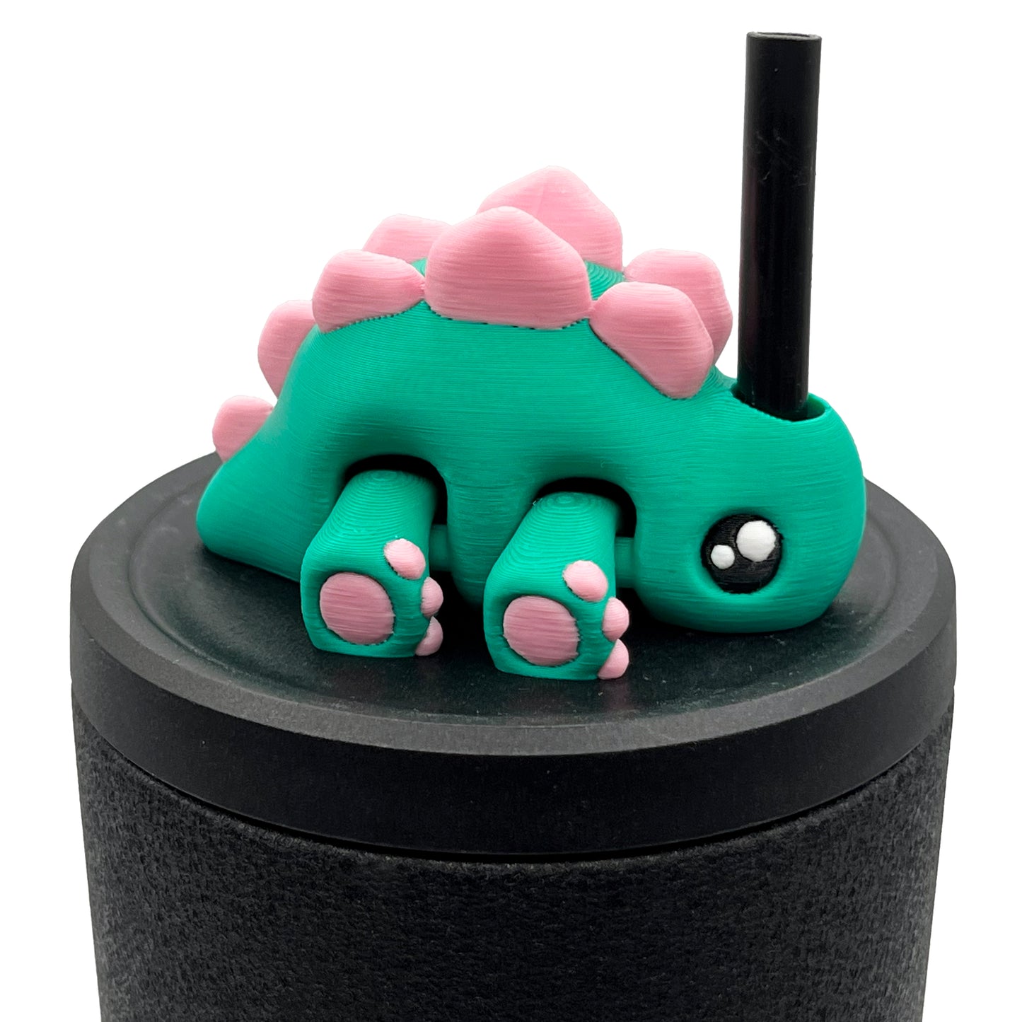 Dino Sip Sidekicks – 3D Printed Dinosaur Straw Toppers for Tumblers | Cute Prehistoric Straw Buddy Accessories