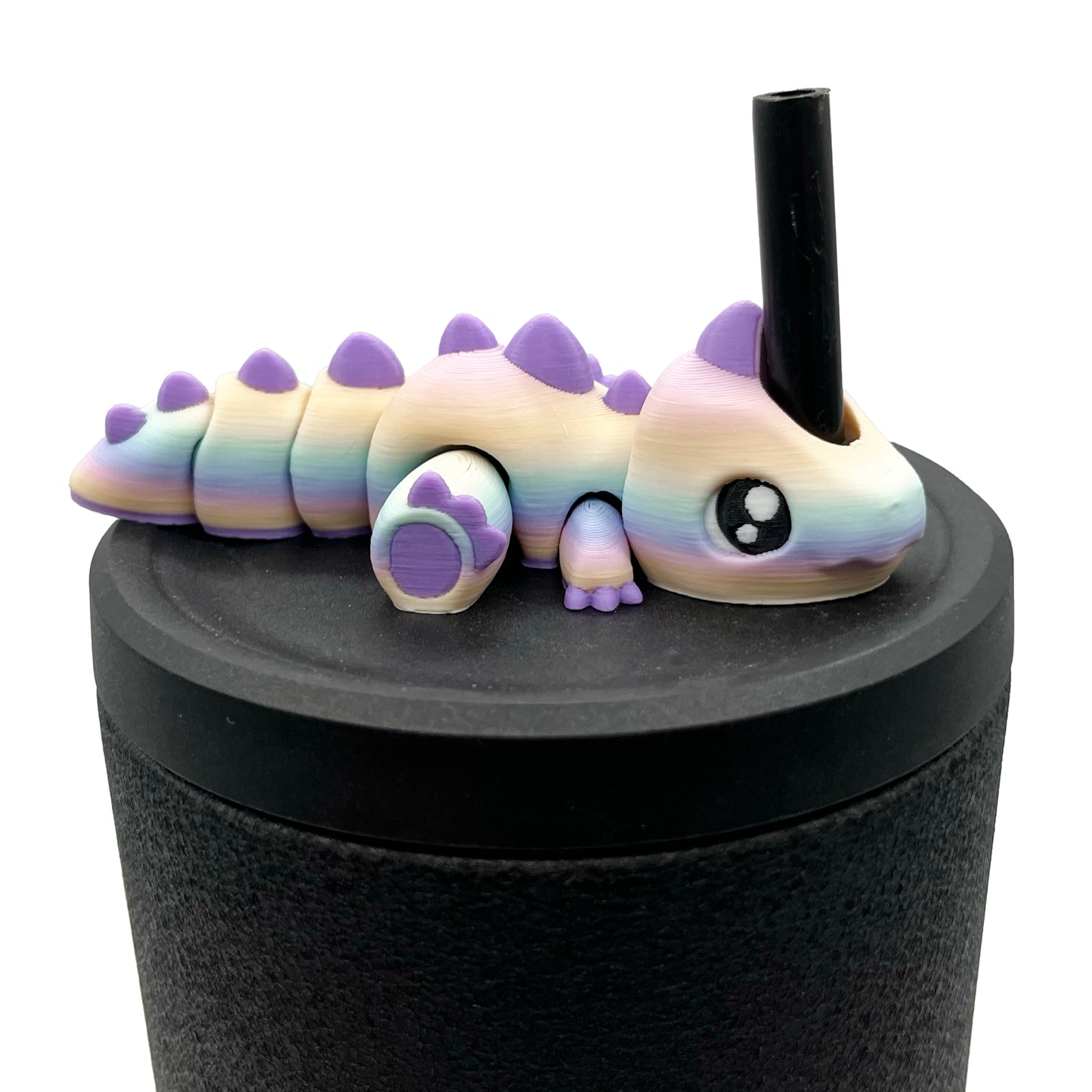 Dino Sip Sidekicks – 3D Printed Dinosaur Straw Toppers for Tumblers | Cute Prehistoric Straw Buddy Accessories