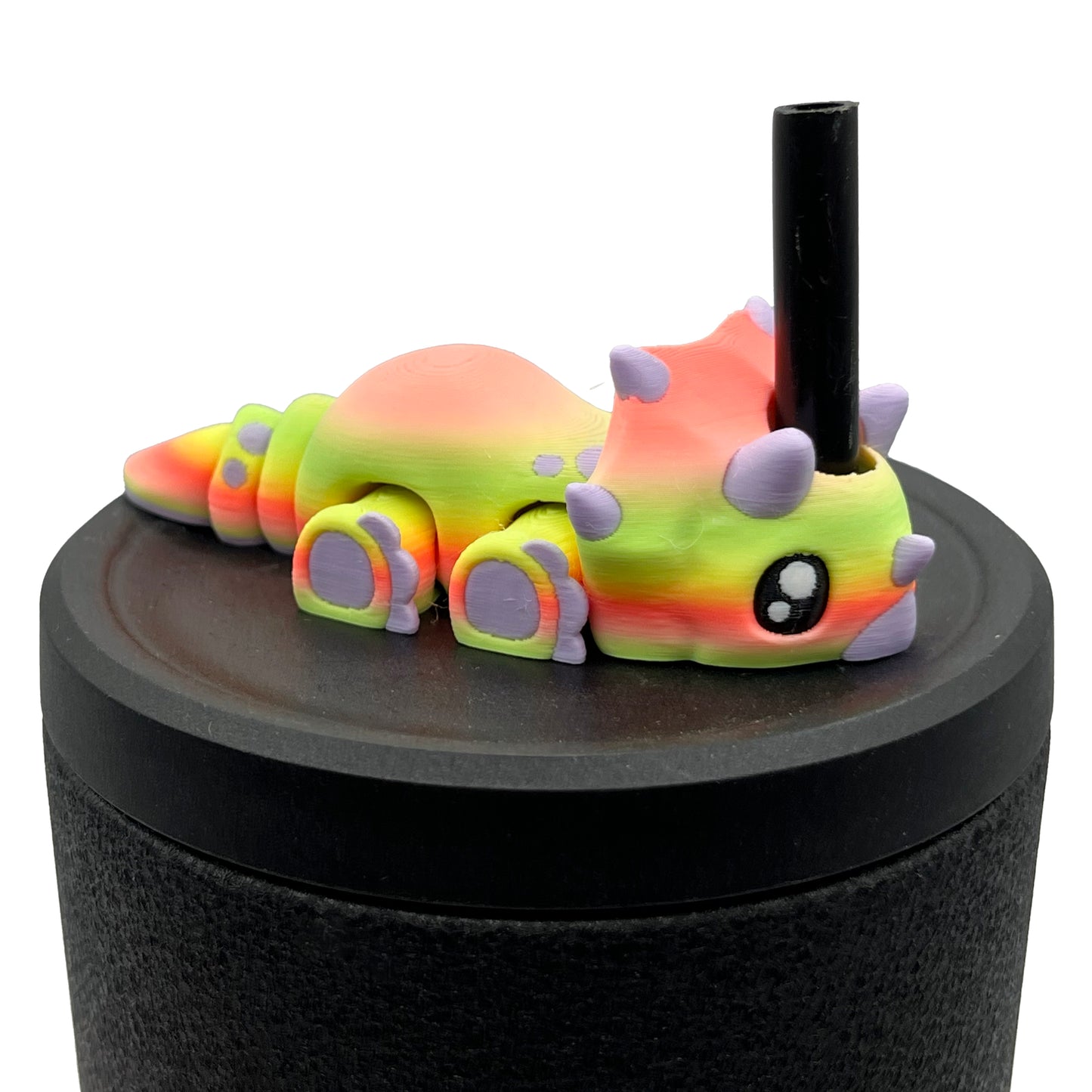 Dino Sip Sidekicks – 3D Printed Dinosaur Straw Toppers for Tumblers | Cute Prehistoric Straw Buddy Accessories