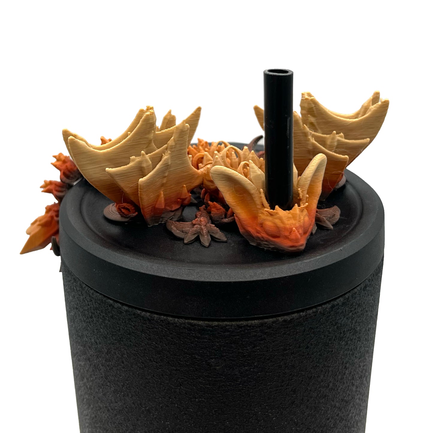 Baby Dragon Sip Sidekicks – 3D Printed Dragon Straw Topper for Tumblers | Fantasy Straw Buddy Accessory