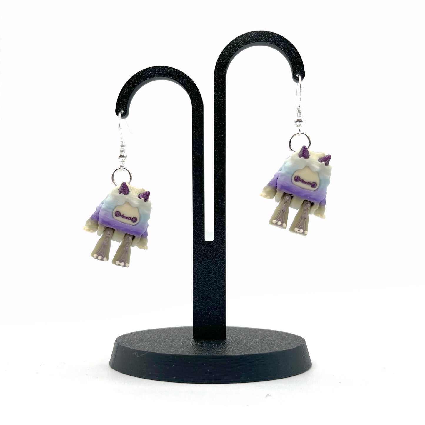 Flurryfoot & Bigfoot Earrings – Cute 3D Printed Cryptid Hook Earrings | Lightweight Hypoallergenic Jewelry for Monster Lovers