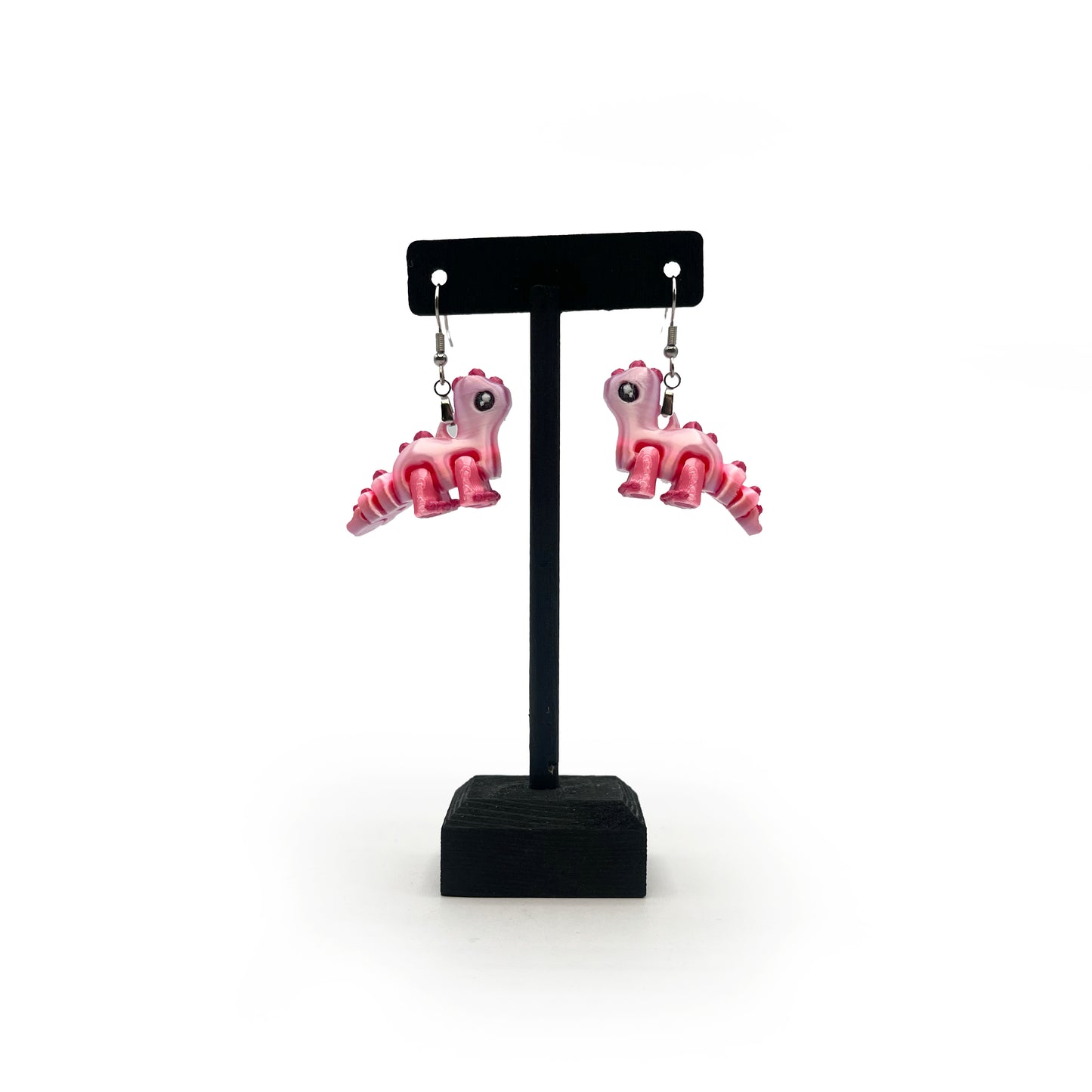 Tiny Dino Earrings – Lightweight 3D Printed Dinosaur Hook Earrings | Cute Hypoallergenic Prehistoric Jewelry