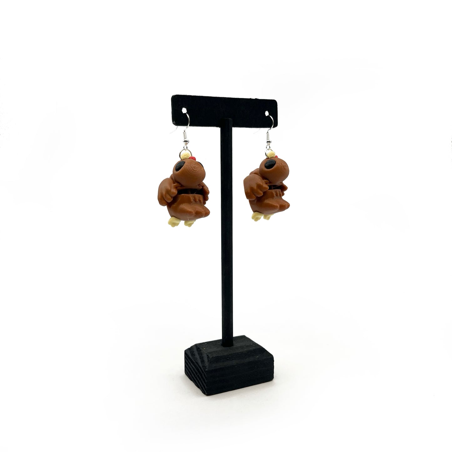 Critter Earrings – 3D Printed Animal Hook Earrings | Cute Hypoallergenic Jewelry | Unique Critter Designs