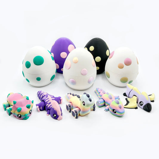 Dino Pals with Egg - Articulating 3D Printed Dinos – Fidget - Collectibles