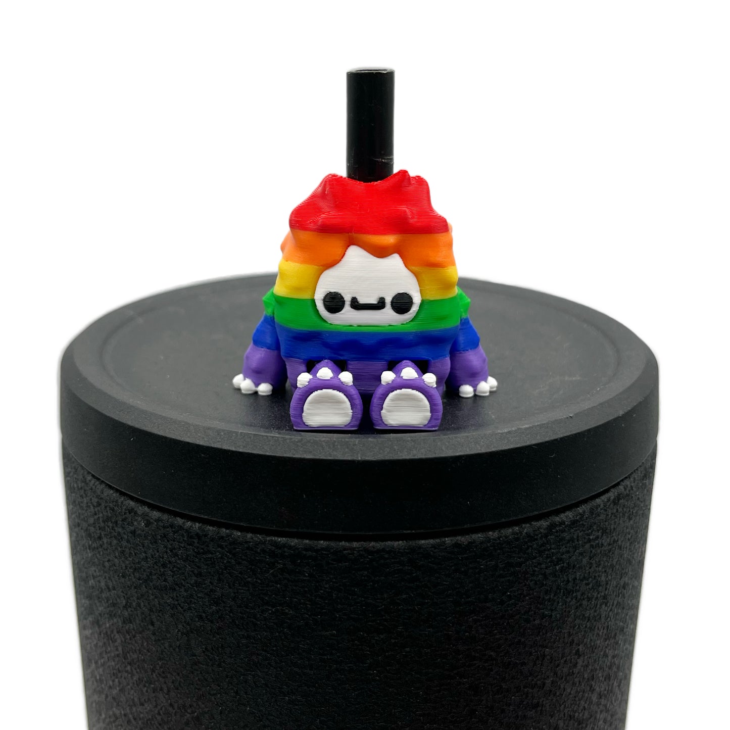Flurryfoot & Bigfoot Sip Sidekicks – 3D Printed Cryptid Straw Toppers for Tumblers | Cute Straw Buddy Accessories
