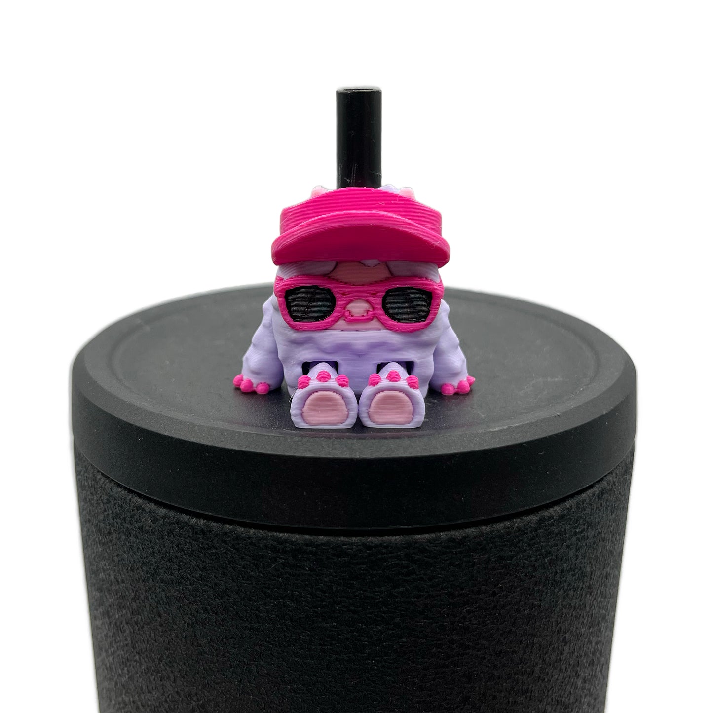 Flurryfoot & Bigfoot Sip Sidekicks – 3D Printed Cryptid Straw Toppers for Tumblers | Cute Straw Buddy Accessories