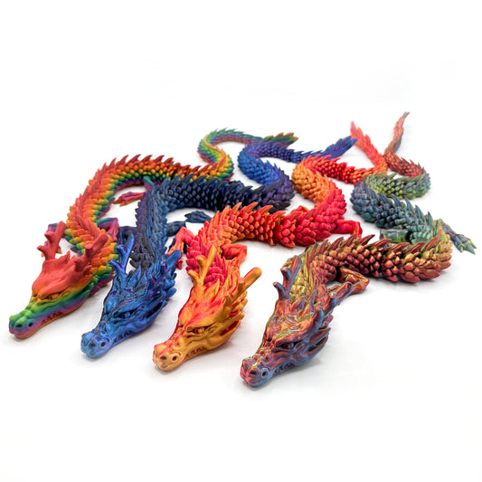 Fantasy DRAGONS - Articulated Fantasy Dragon Figure | Posable 3D Printed Collectible & Fidget Toy
