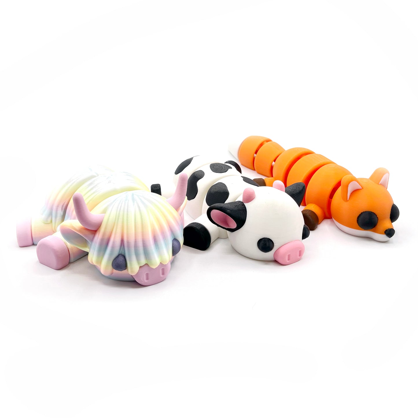 GIANT Cuddly Critters – Oversized 3D Printed Animal Figures | Large Cute Desk & Shelf Collectibles