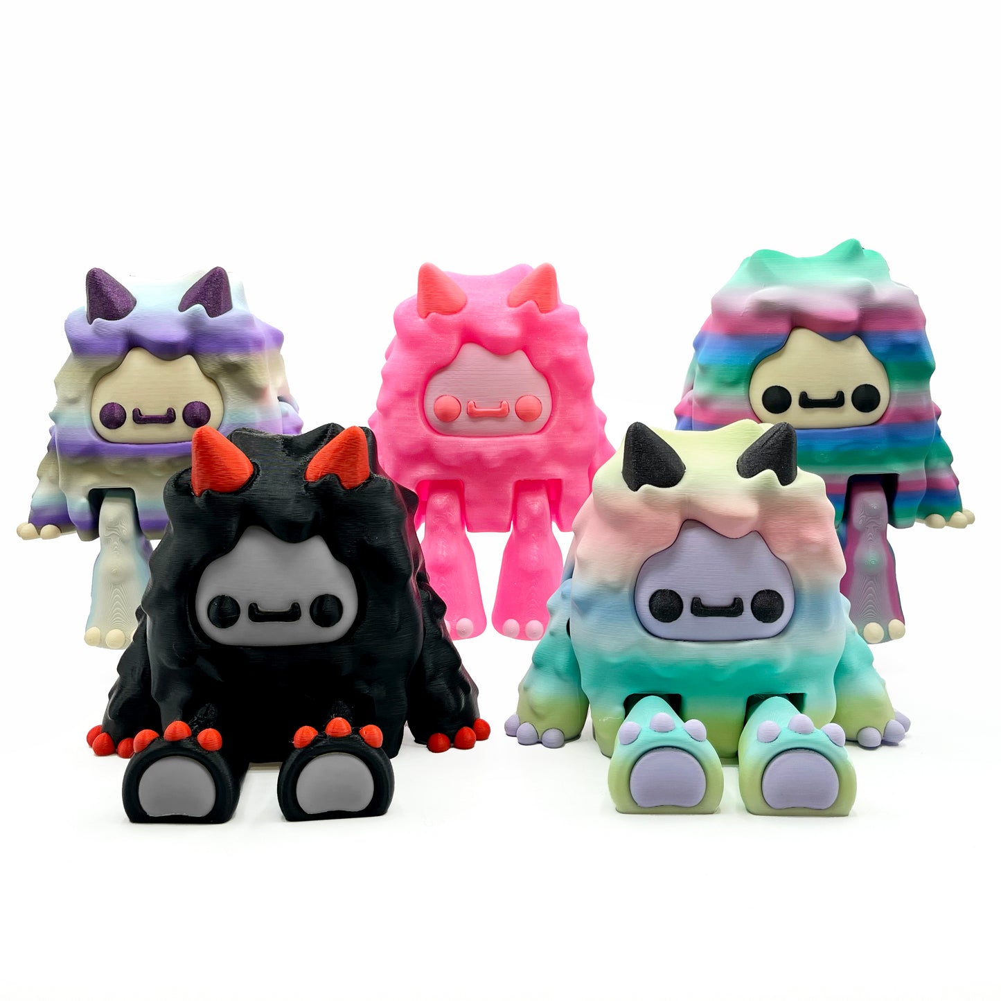 GIANT Flurryfoot & Bigfoot – Oversized 3D Printed Cryptid Figures | Large Cute Desk & Shelf Collectibles