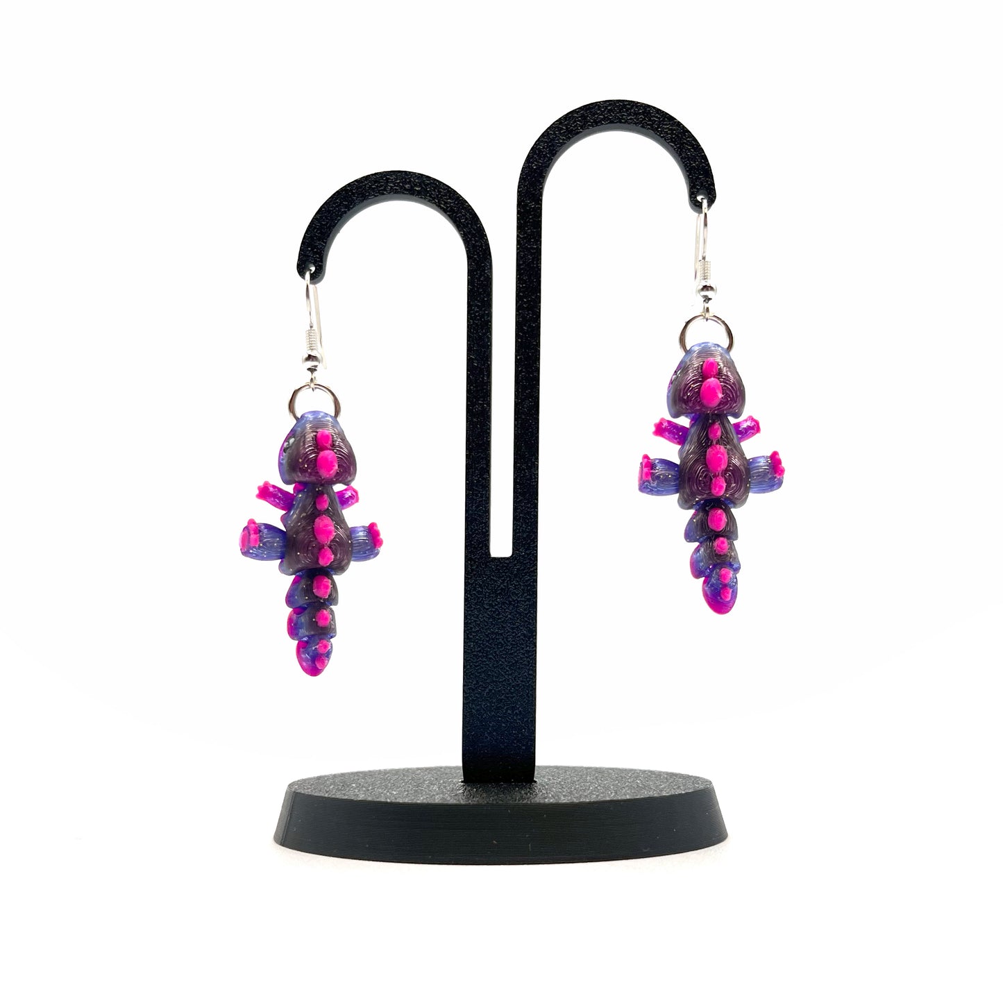 Tiny Dino Earrings – Lightweight 3D Printed Dinosaur Hook Earrings | Cute Hypoallergenic Prehistoric Jewelry