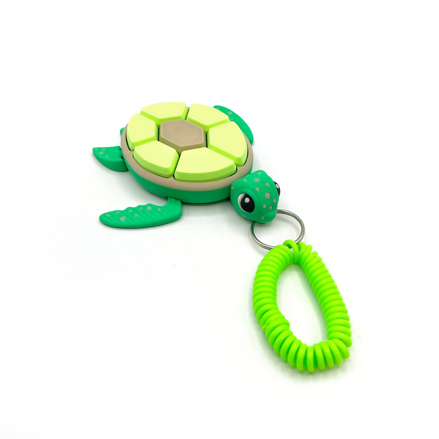 Turtle Fruit Clicker Keychain – 3D Printed Sensory Fidget Keychain | ADHD & Stress Relief Bag Charm