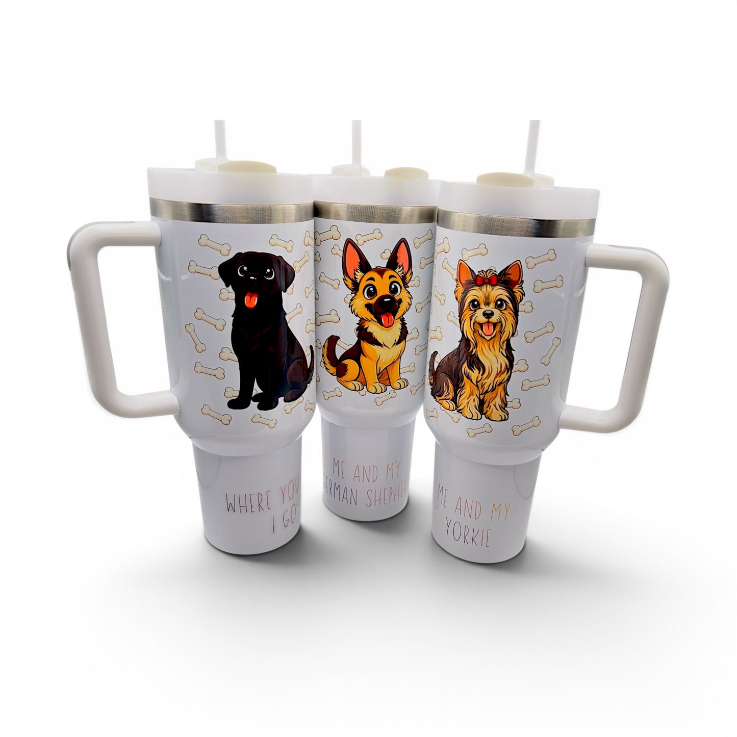 Me & My Paw Pal 40oz Tumbler – Art by Wendy Owens | Dog Mom Insulated Tumbler Gift
