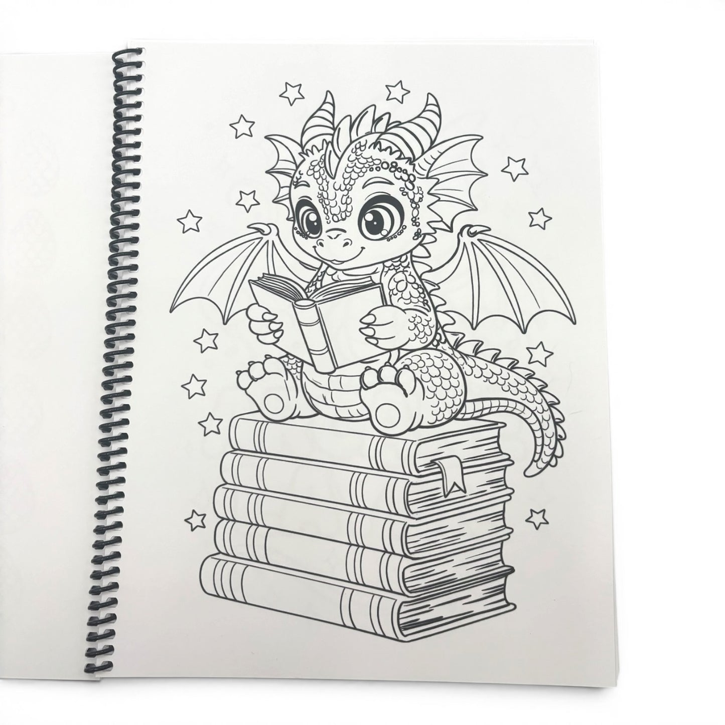 The Well-Read Dragon - A Coloring Book for Book Lovers & Dragon Lovers Alike