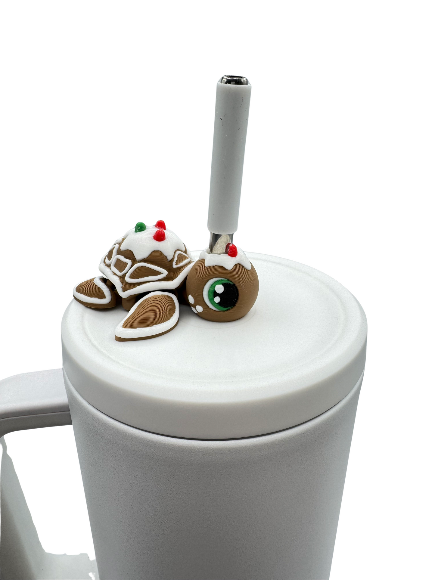 Turtles!! Sip Sidekicks – 3D Printed Turtle Straw Toppers for Tumblers | Cute Straw Buddy Accessories