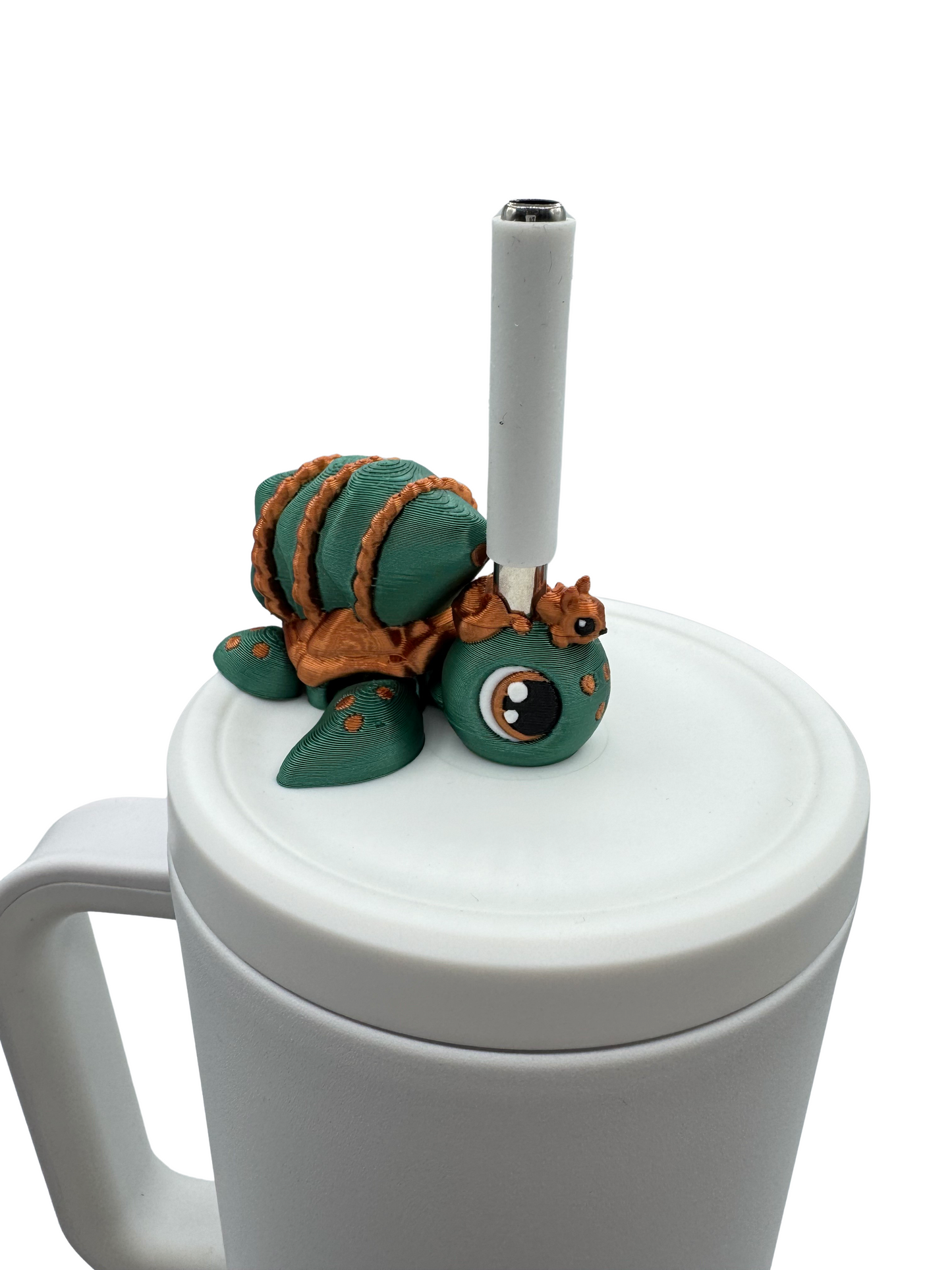 Turtles!! Sip Sidekicks – 3D Printed Turtle Straw Toppers for Tumblers | Cute Straw Buddy Accessories