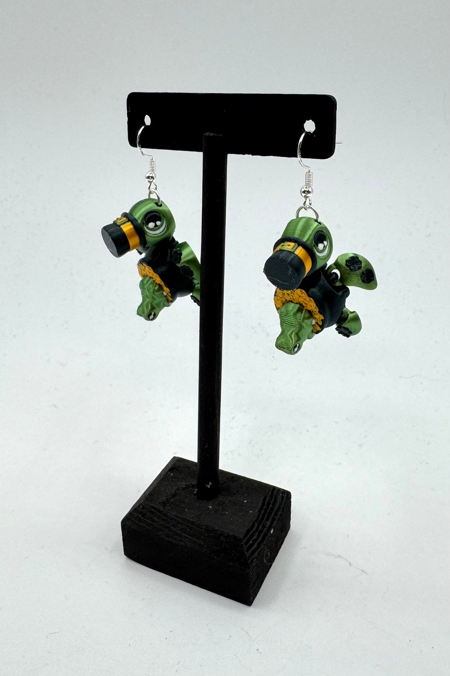 Turtles!! Earrings – 3D Printed Turtle Hook Earrings | Cute Hypoallergenic Earrings for Turtle Lovers