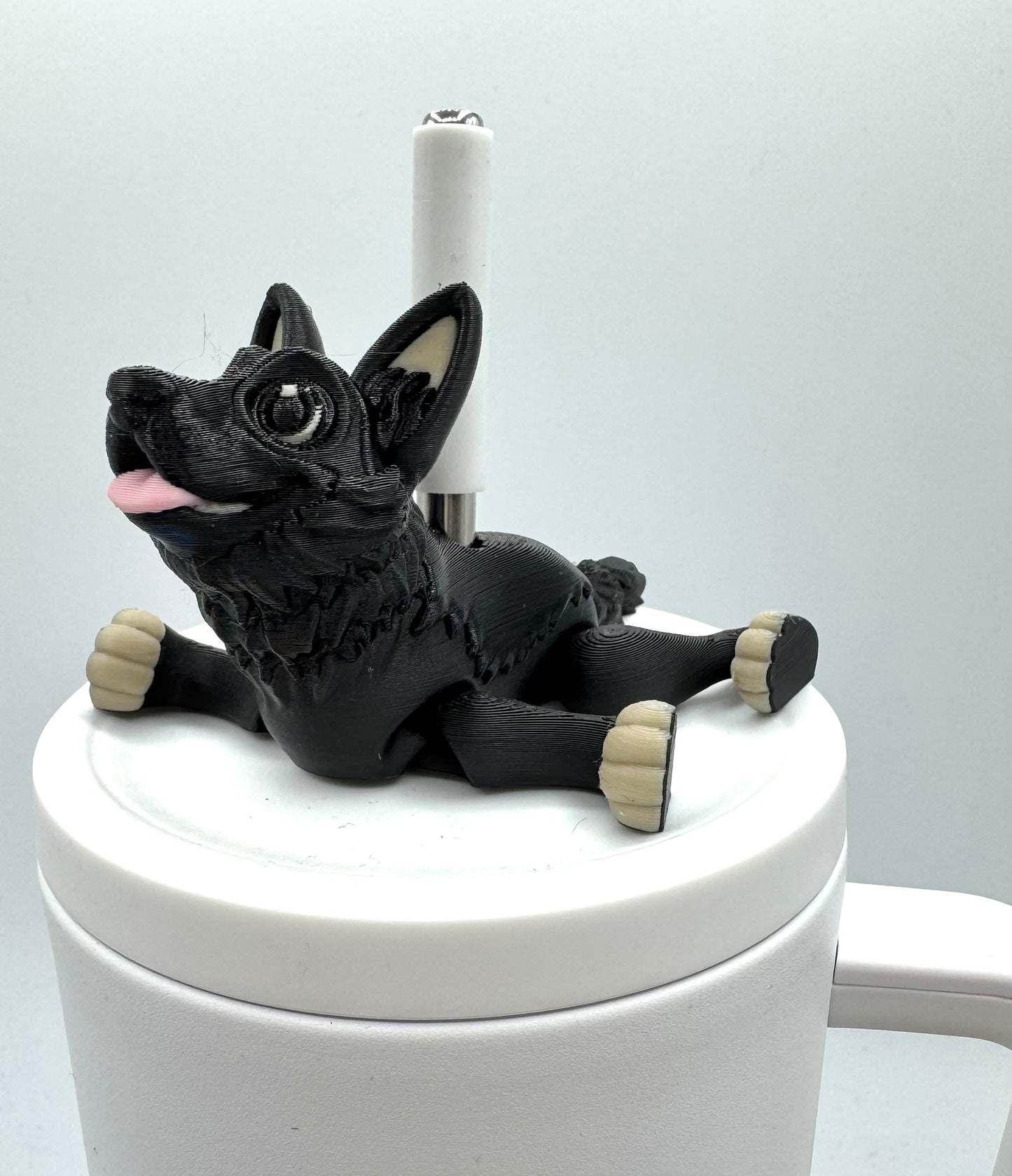 Paw Pals Sip Sidekicks – 3D Printed Dog & Cat Straw Toppers for Tumblers | Pet Lover Tumbler Accessories