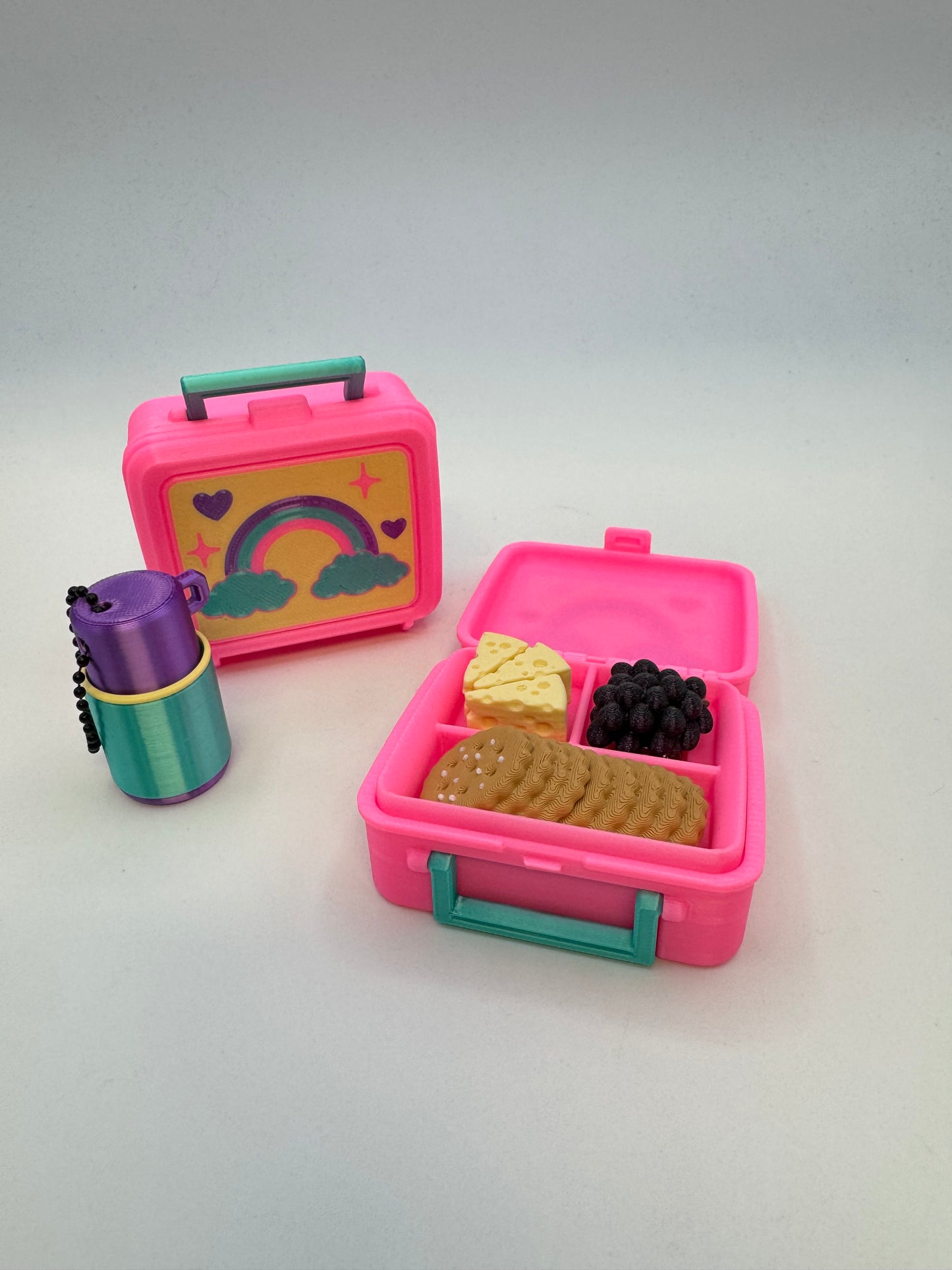 Retro Lunch Box & Arcade Fidget Clicker – Mini Nostalgic Lunchbox + Thermos Clicker Set | Throwback Fidget Toy