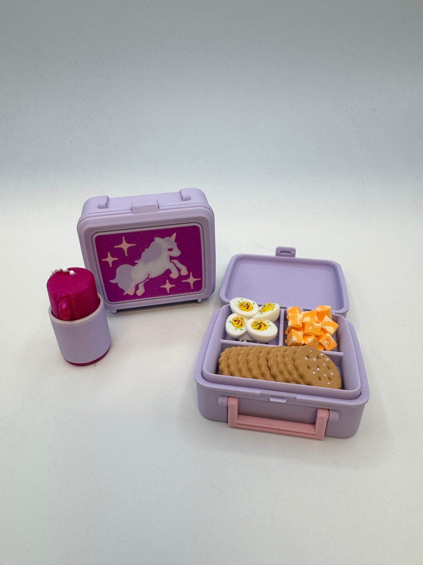 Retro Lunch Box & Arcade Fidget Clicker – Mini Nostalgic Lunchbox + Thermos Clicker Set | Throwback Fidget Toy