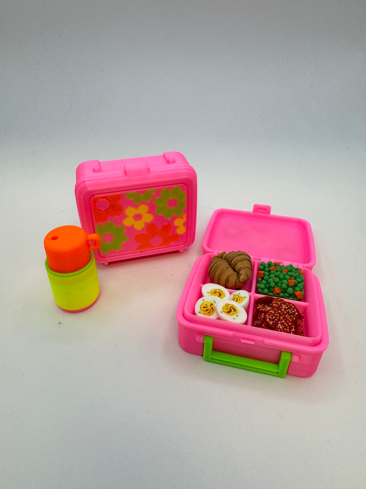 Retro Lunch Box & Arcade Fidget Clicker – Mini Nostalgic Lunchbox + Thermos Clicker Set | Throwback Fidget Toy