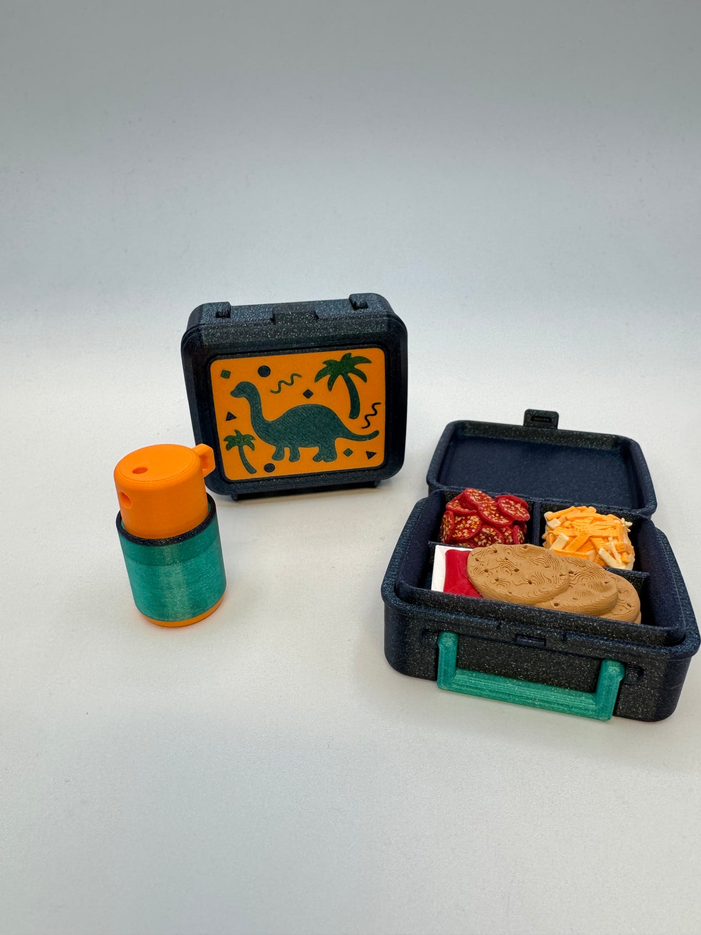 Retro Lunch Box & Arcade Fidget Clicker – Mini Nostalgic Lunchbox + Thermos Clicker Set | Throwback Fidget Toy