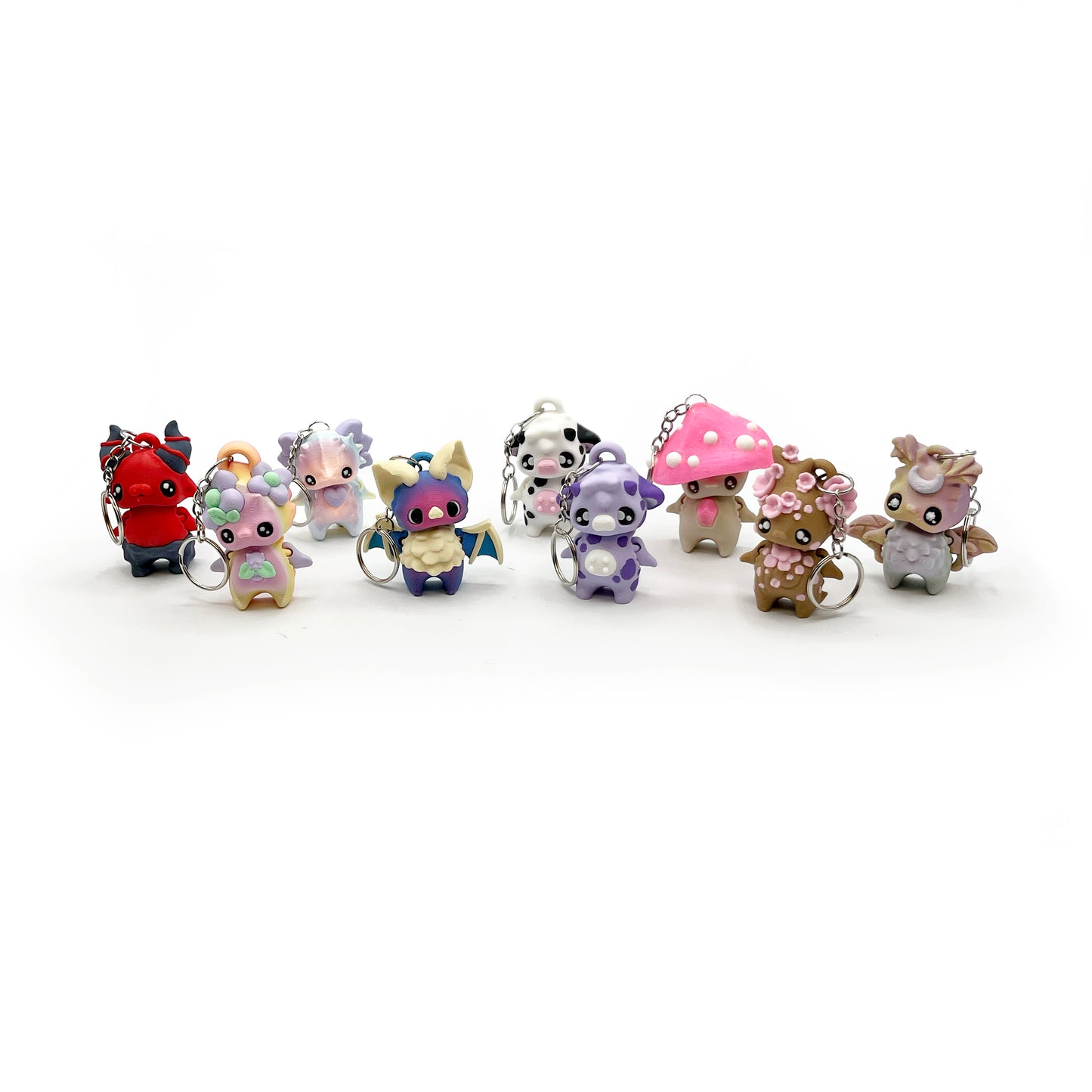 Pixie Keychains – 3D Printed Pixie Bag Charms | Cute Kawaii Clip-On Keychain Accessories