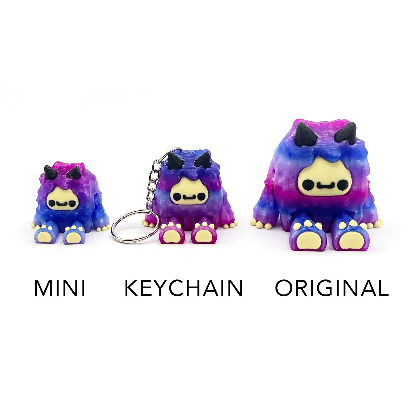 MINI Flurryfoot & Bigfoot Desk Pal – 3D Printed Articulated Cryptid Fidget Toy | Cute Mini Collectible