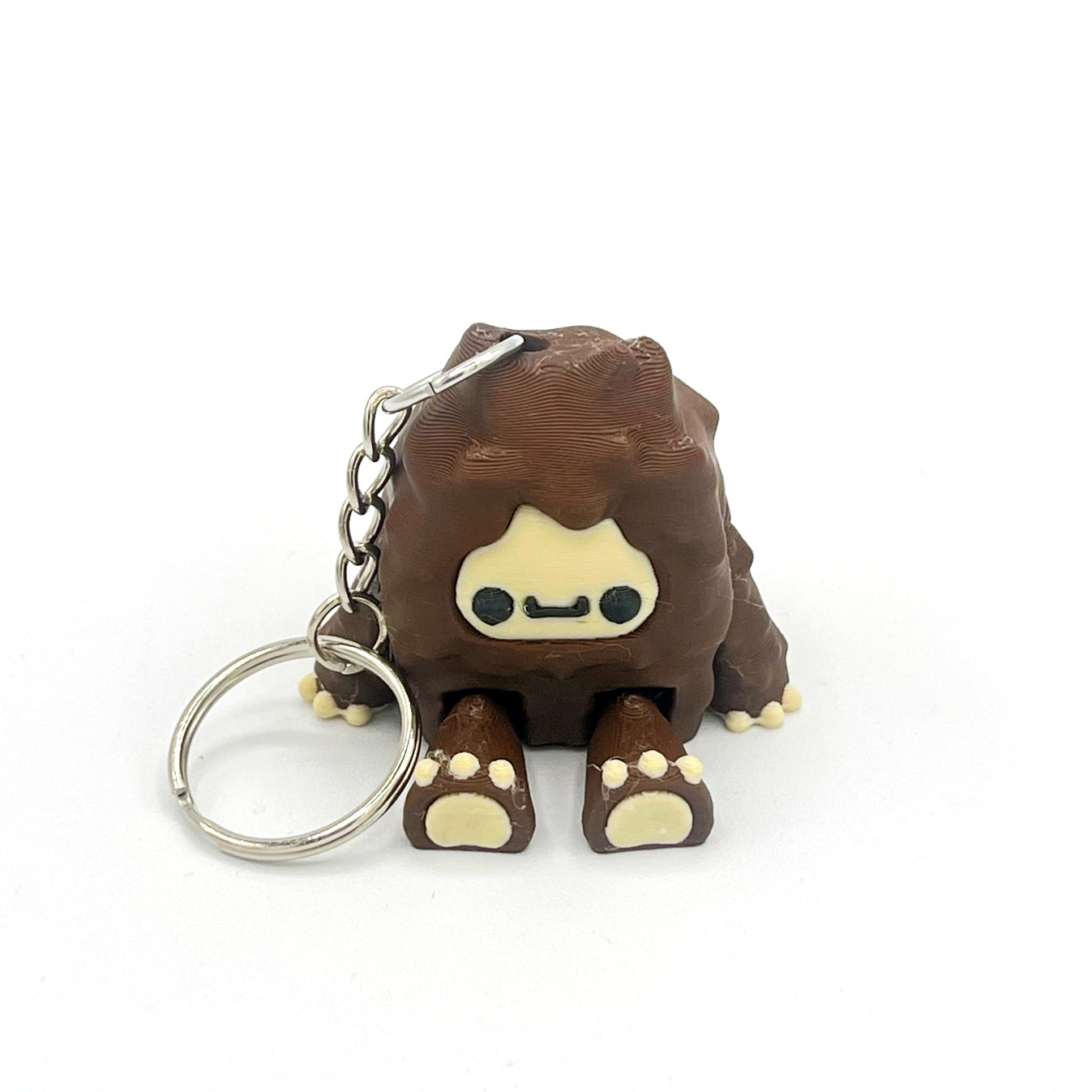 Flurryfoot & Bigfoot Keychains – 3D Printed Cryptid Bag Charms | Cute Clip-On Backpack Buddies