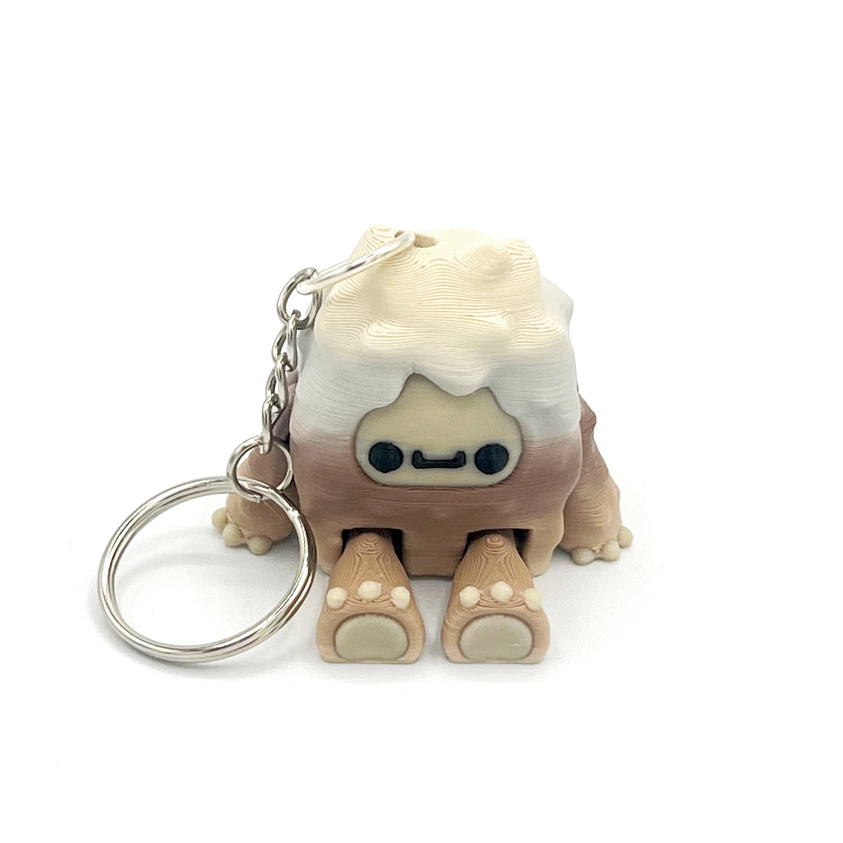 Flurryfoot & Bigfoot Keychains – 3D Printed Cryptid Bag Charms | Cute Clip-On Backpack Buddies