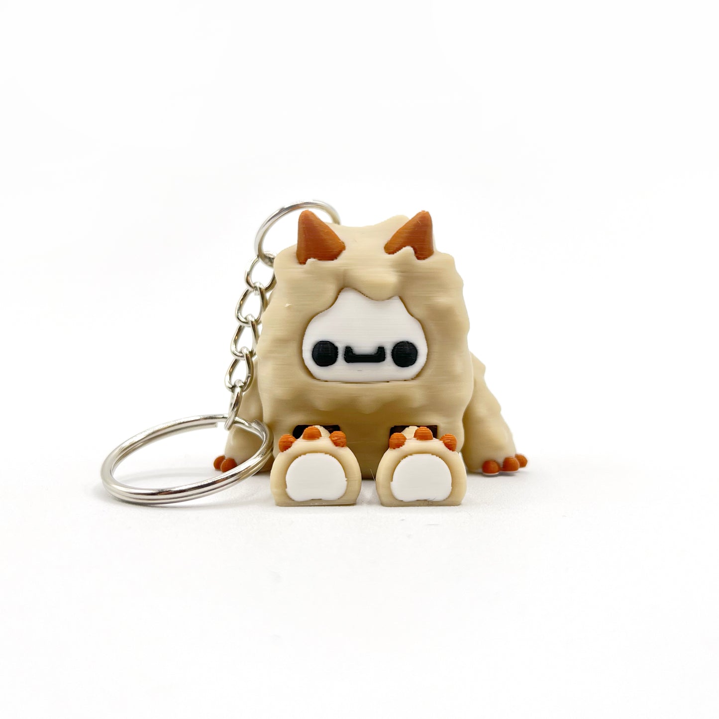 Flurryfoot & Bigfoot Keychains – 3D Printed Cryptid Bag Charms | Cute Clip-On Backpack Buddies
