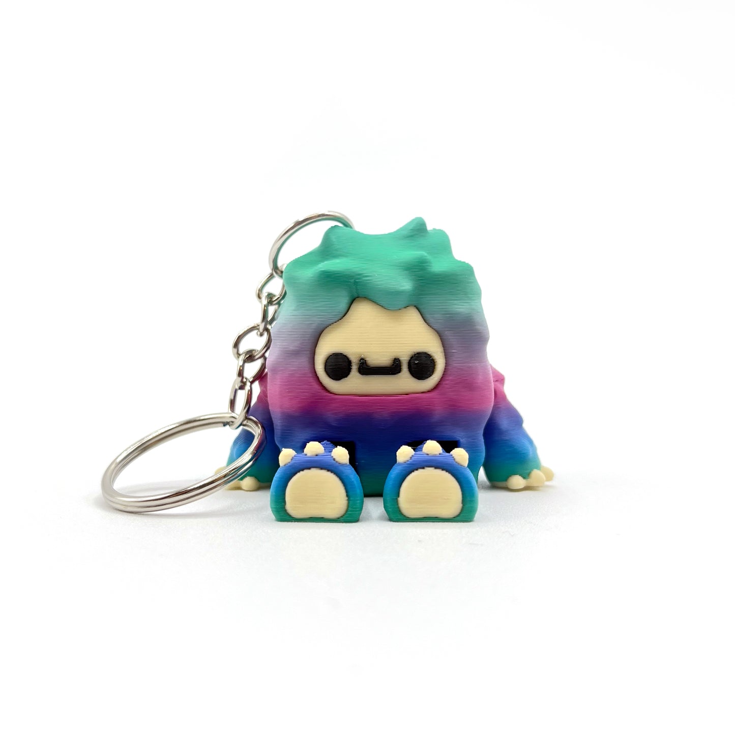 Flurryfoot & Bigfoot Keychains – 3D Printed Cryptid Bag Charms | Cute Clip-On Backpack Buddies