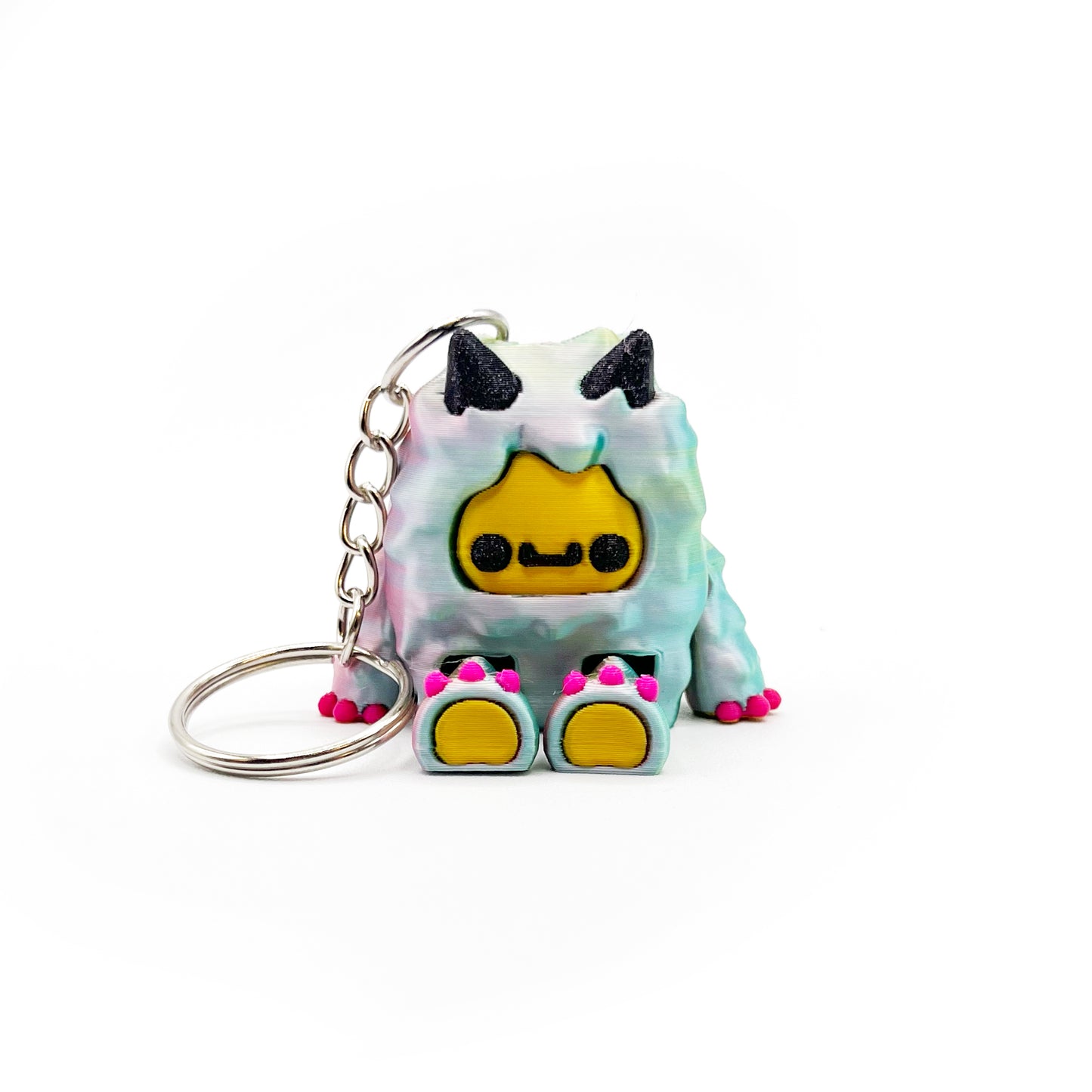 Flurryfoot & Bigfoot Keychains – 3D Printed Cryptid Bag Charms | Cute Clip-On Backpack Buddies